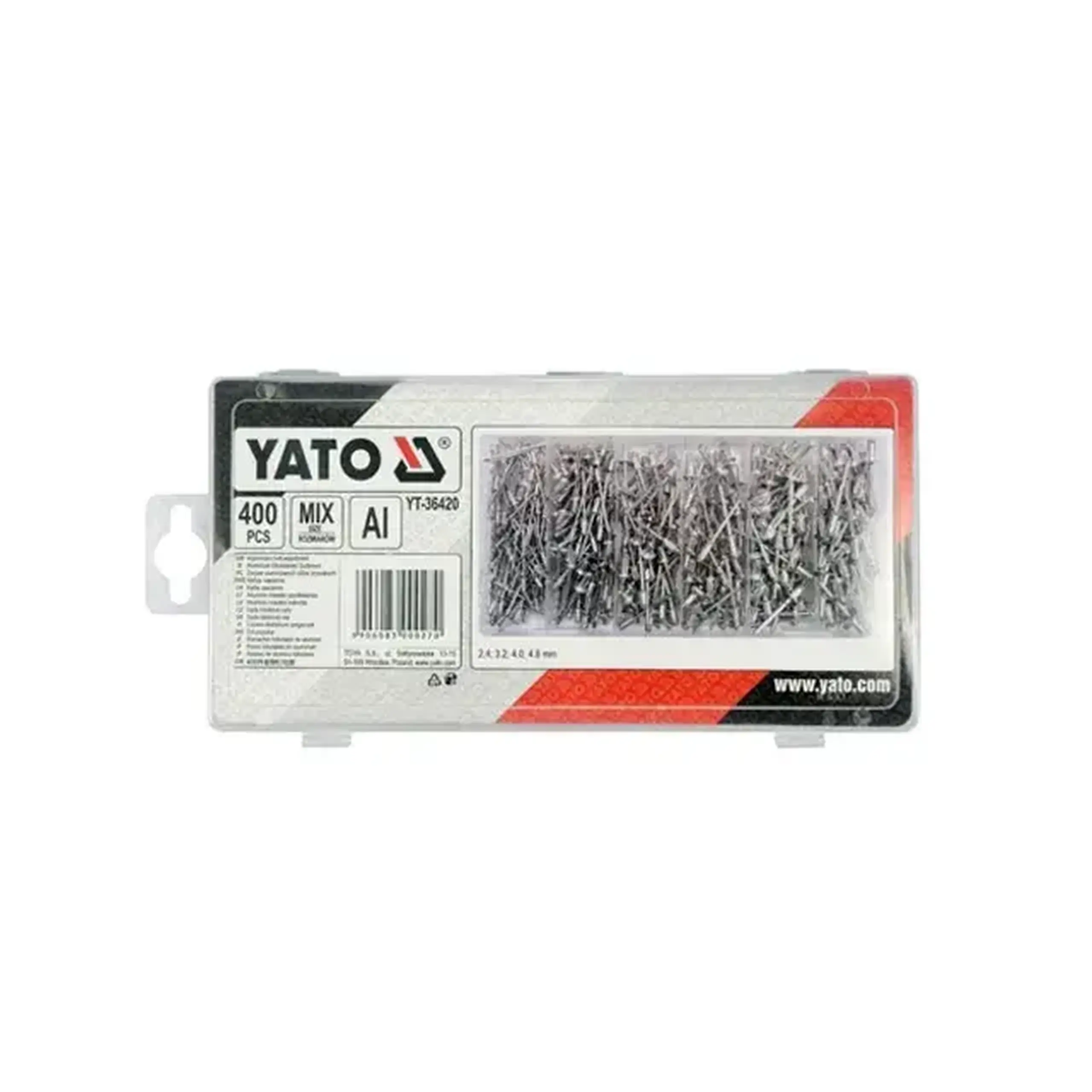 Nituri YT-36420 2.4, 3.2, 4, 4.8 х 6.4 mm Yato