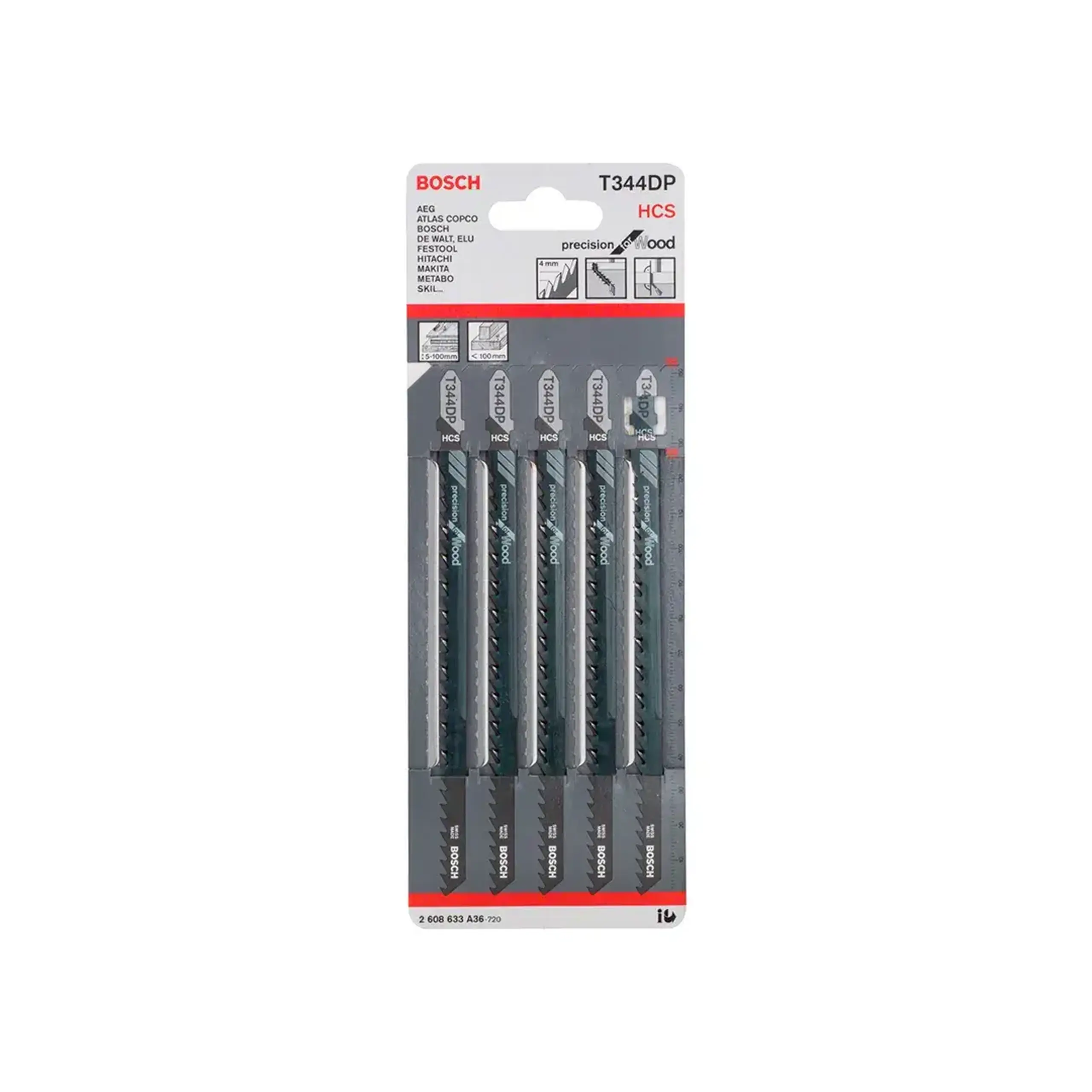 Set pânze pentru lemn pentru fierăstrau vertical (pendular) T344DP 152 mm 5 buc. Bosch