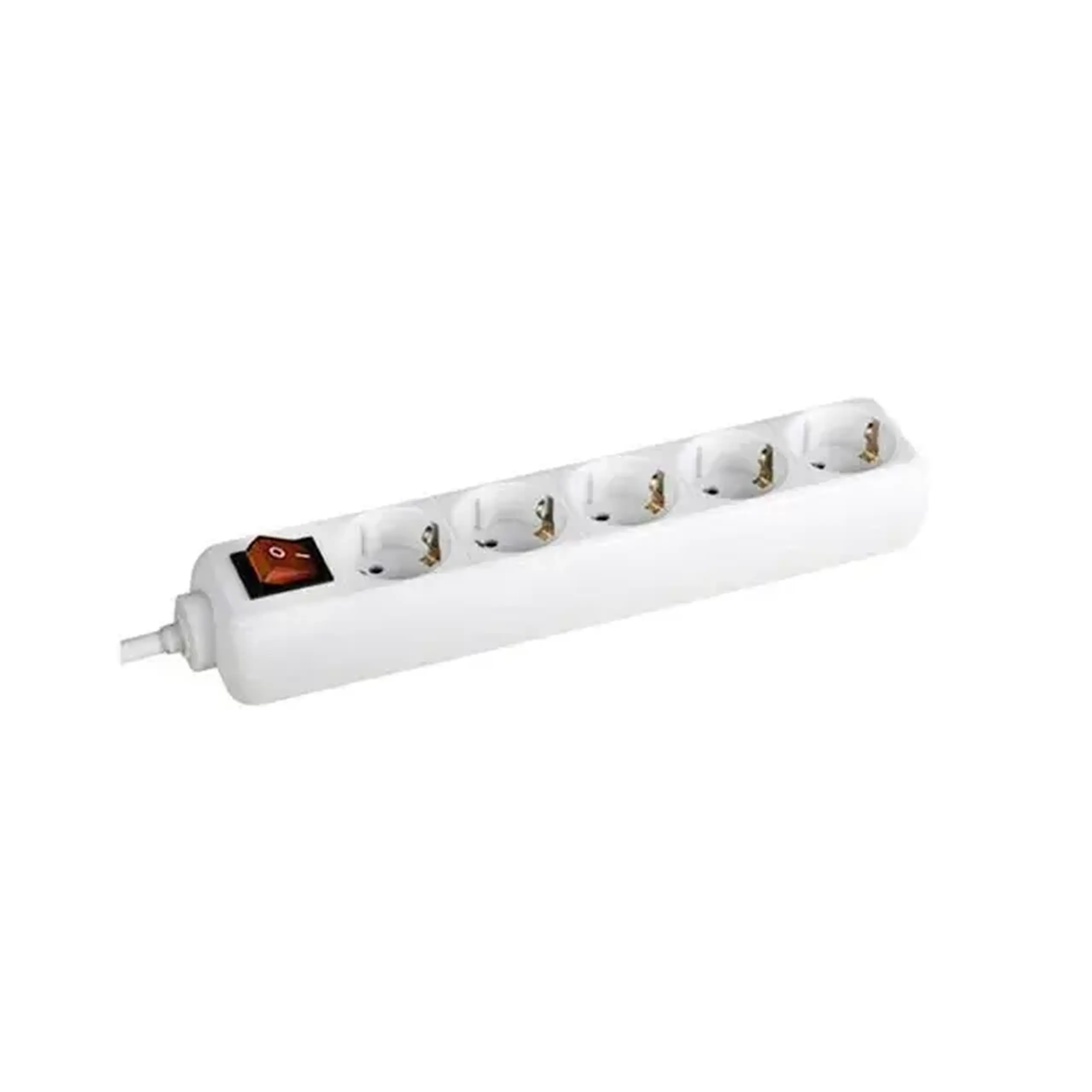 Prelungitor cu împământare și întrerupător 3 prize 1.5 m 10 A BACHMANN - Număr prize 5 prize