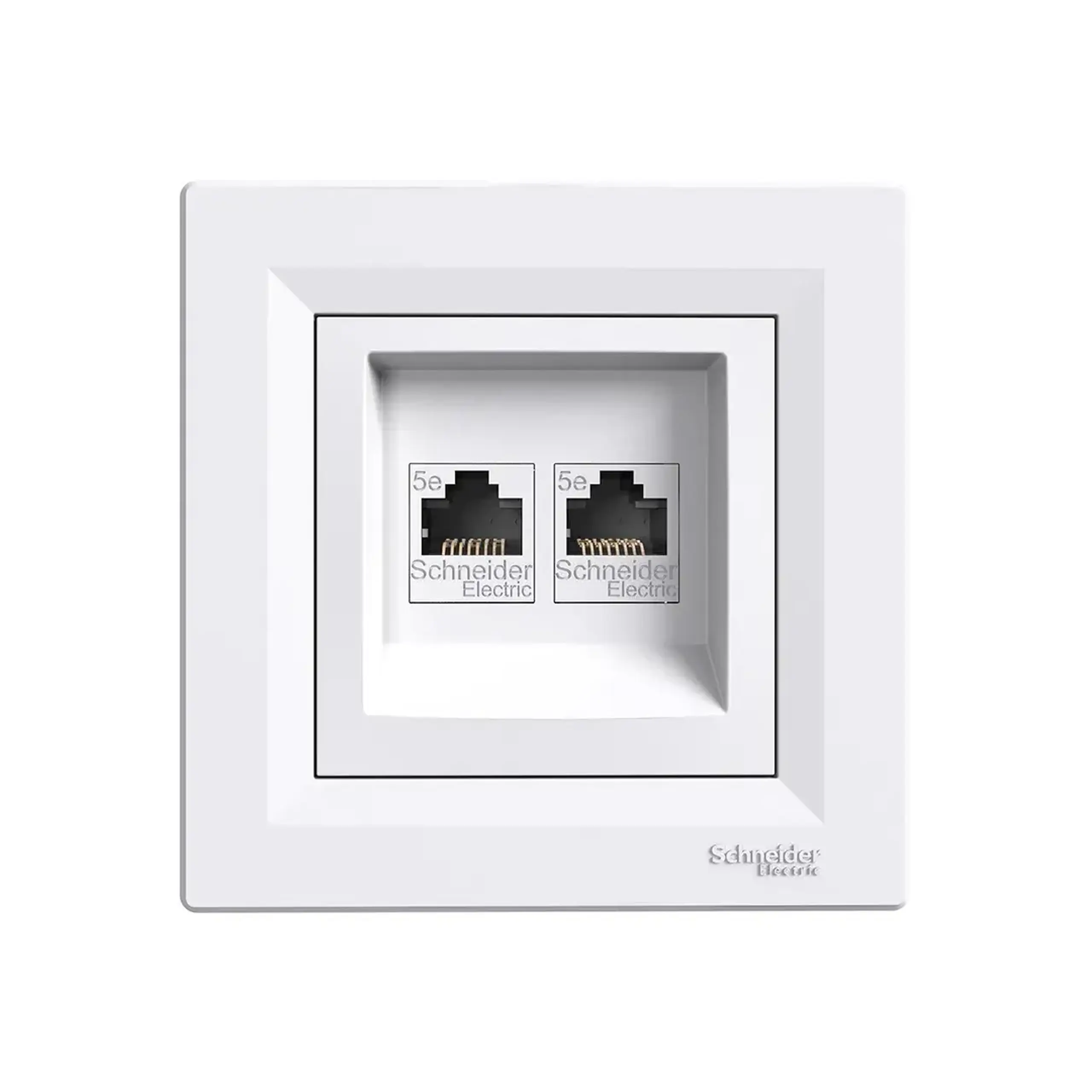 Priză de date ASFORA alb Schneider-Electric - 2 RJ45 CAT5E UTP