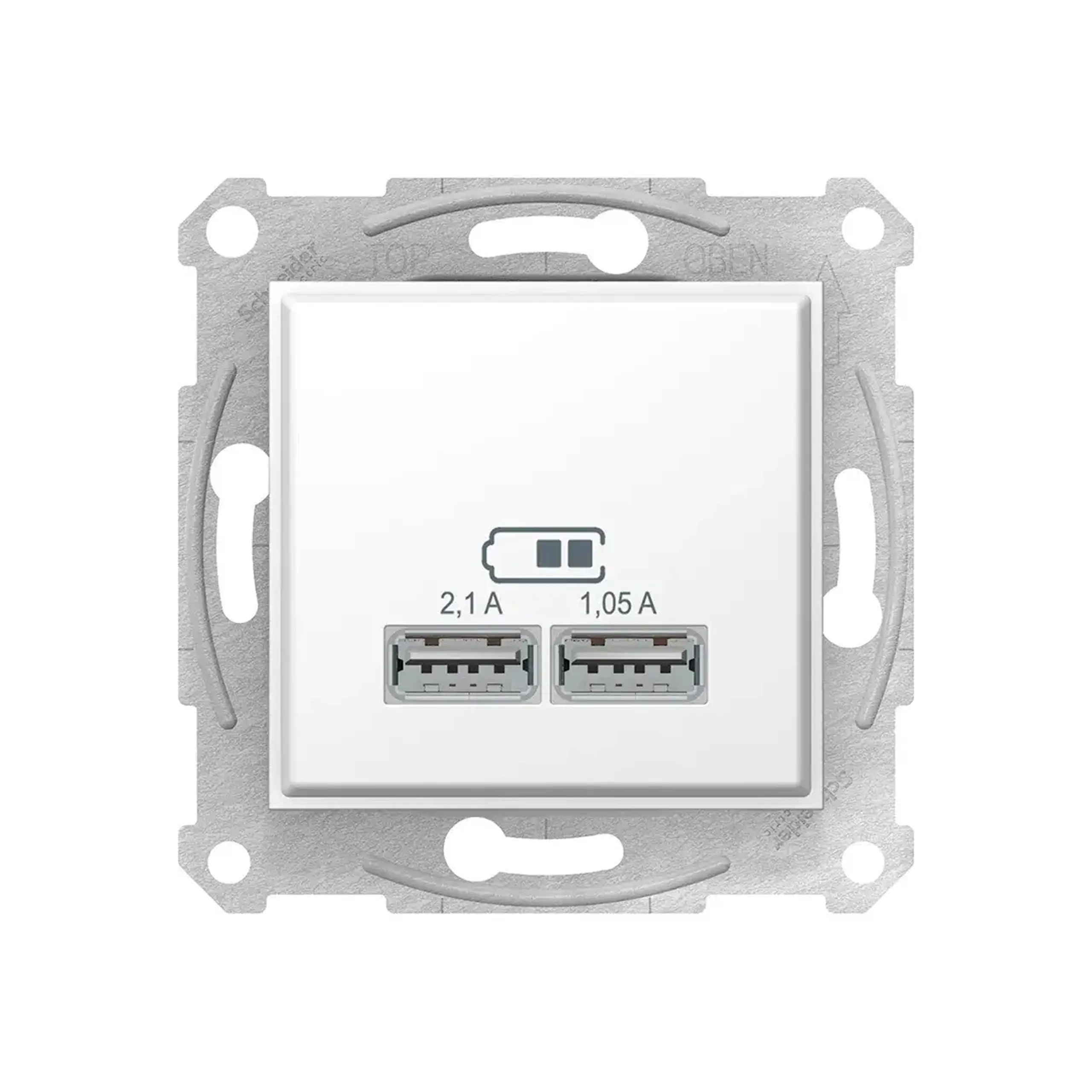 Priză încărcător USB SEDNA 1.05/2.1 A alb Schneider-Electric