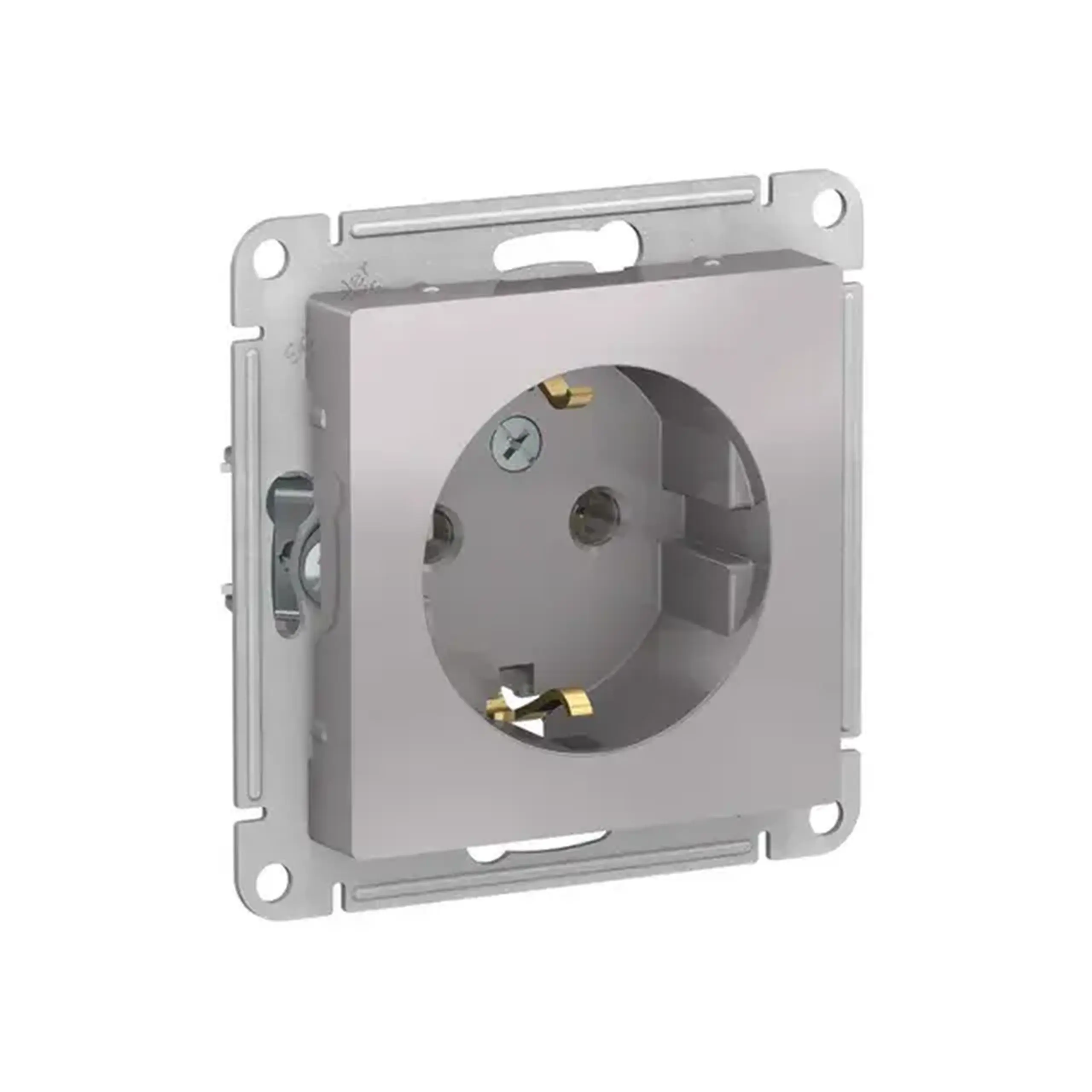 Priză cu împământare atlas Design 16 A 220 - 240 V aluminiu Schneider-Electric