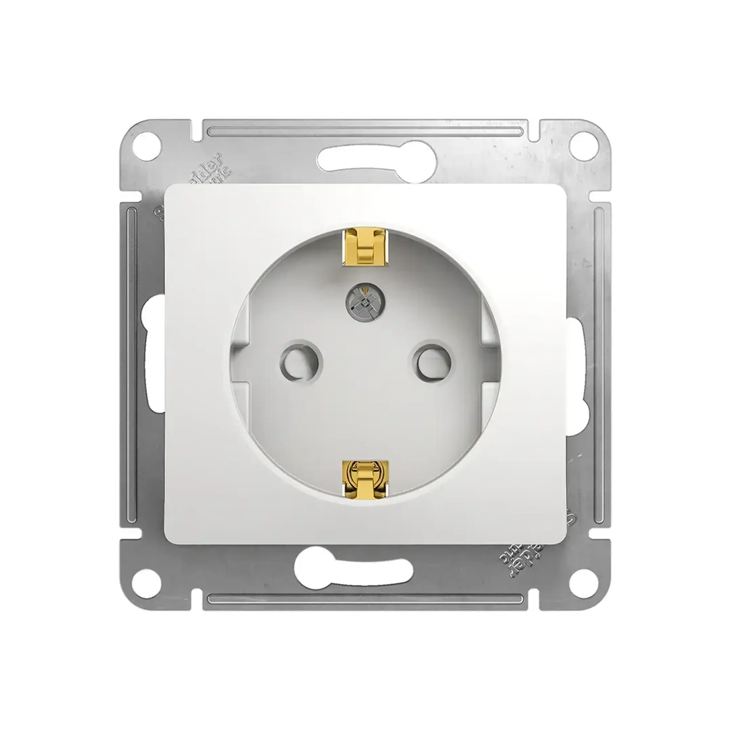 Priză unitară cu obturator glossa 16 A 250 V alb Schneider-Electric