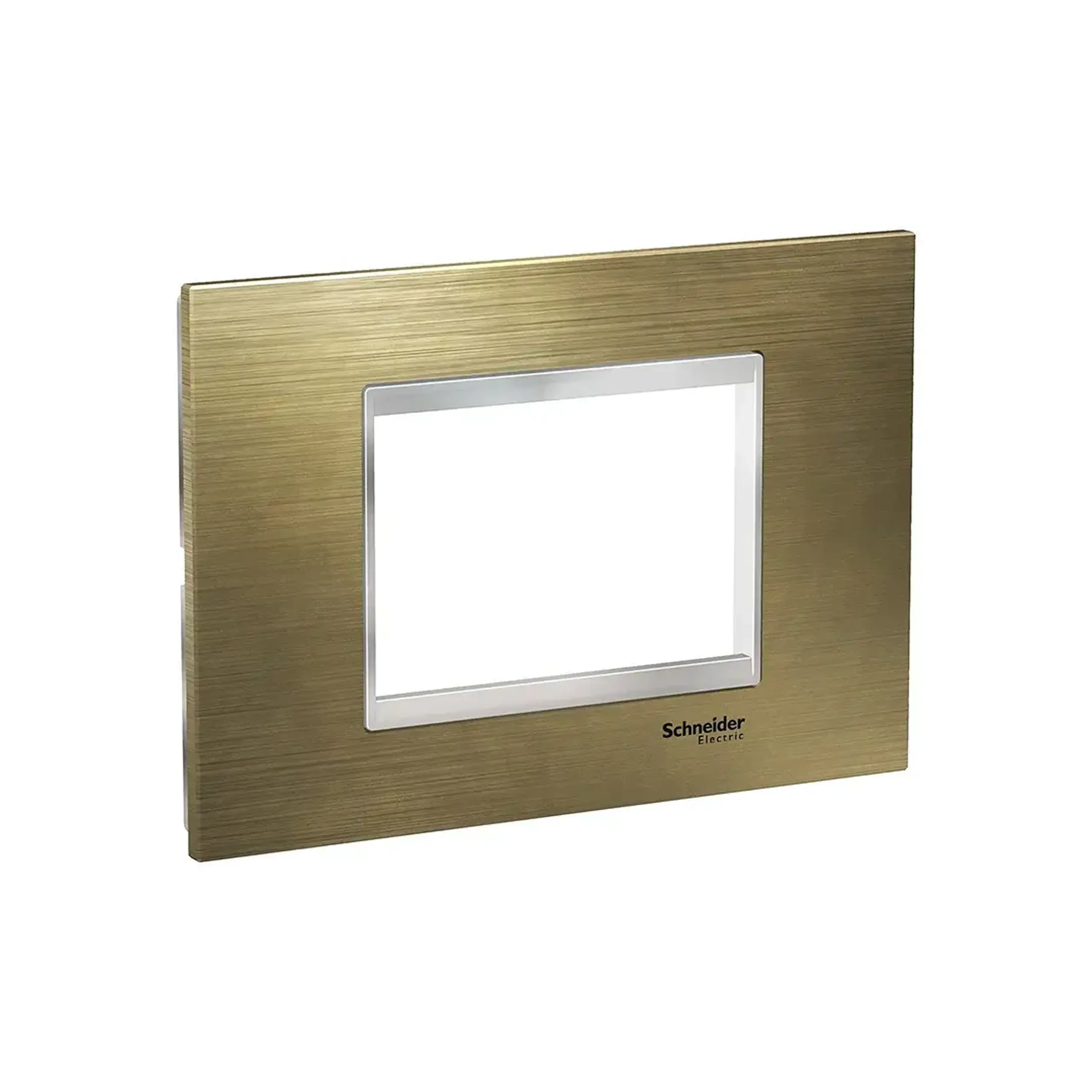 Ramă cu 3 locuri easy Styl bronz/Inox 3 module Schneider-Electric