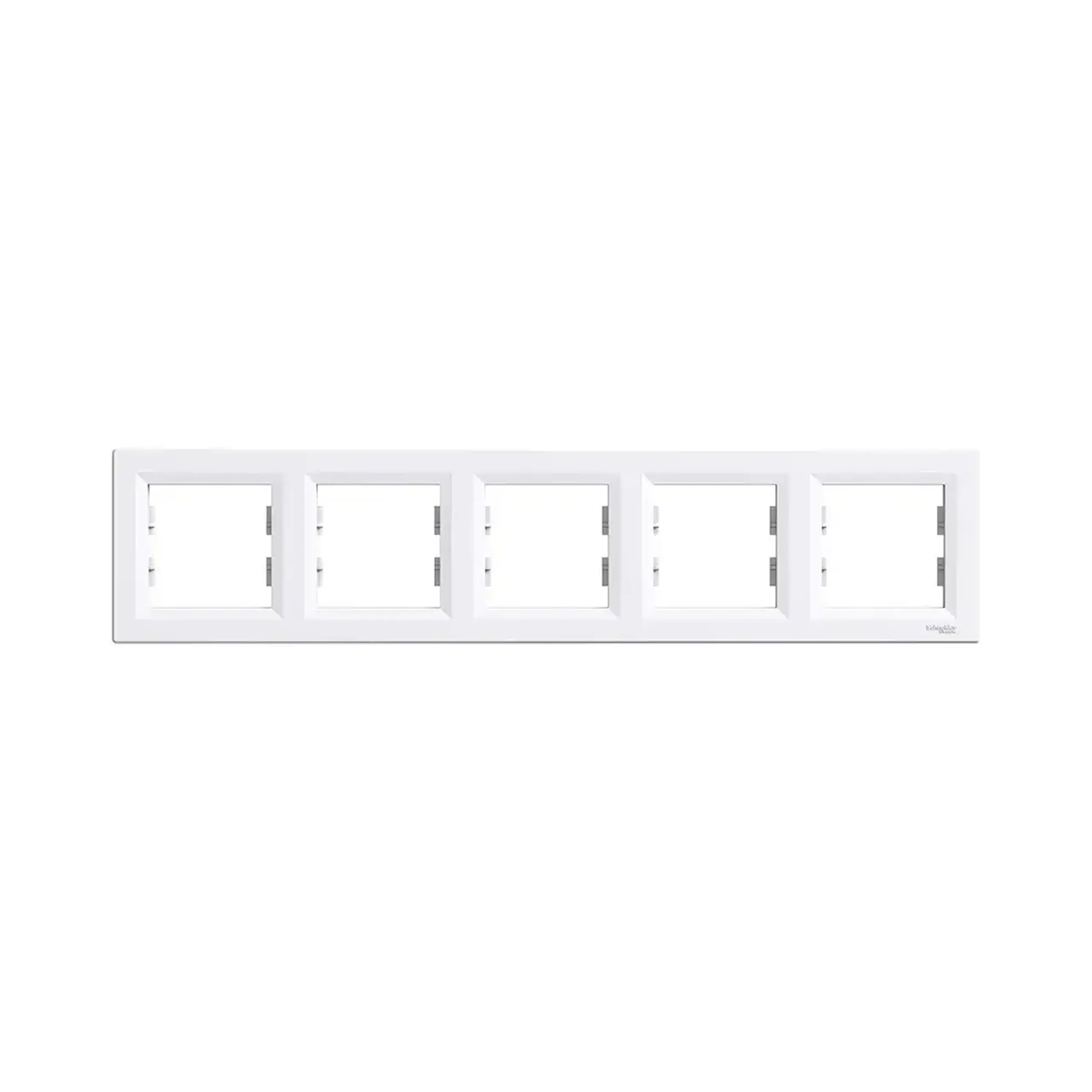 Ramă cu 4 locuri ASFORA alb orizontală Schneider-Electric - Dimensiuni (L x W x H x Ø) 83 x 367 x 9 mm