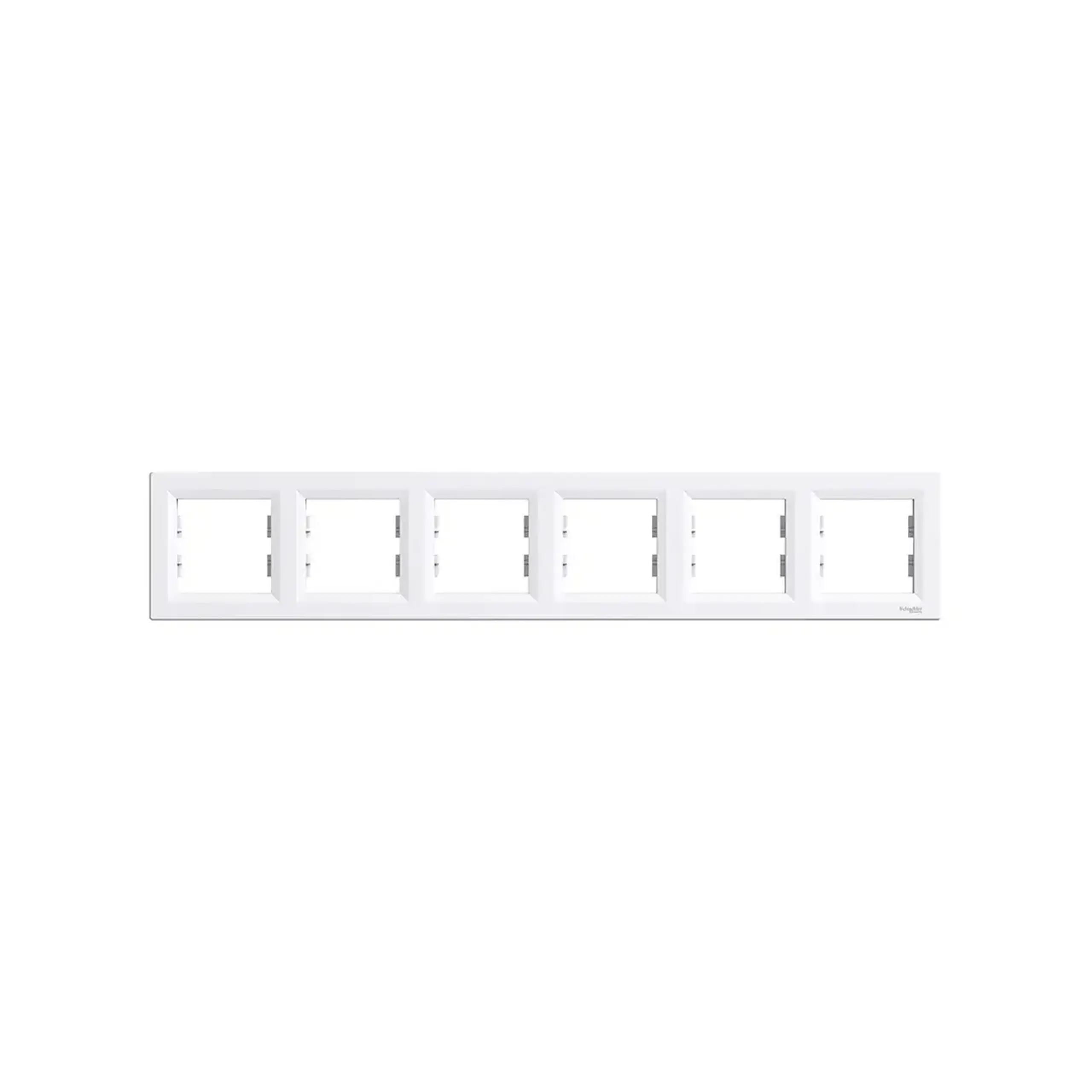 Ramă cu 4 locuri ASFORA alb orizontală Schneider-Electric - Dimensiuni (L x W x H x Ø) 83 x 439 x 9 mm