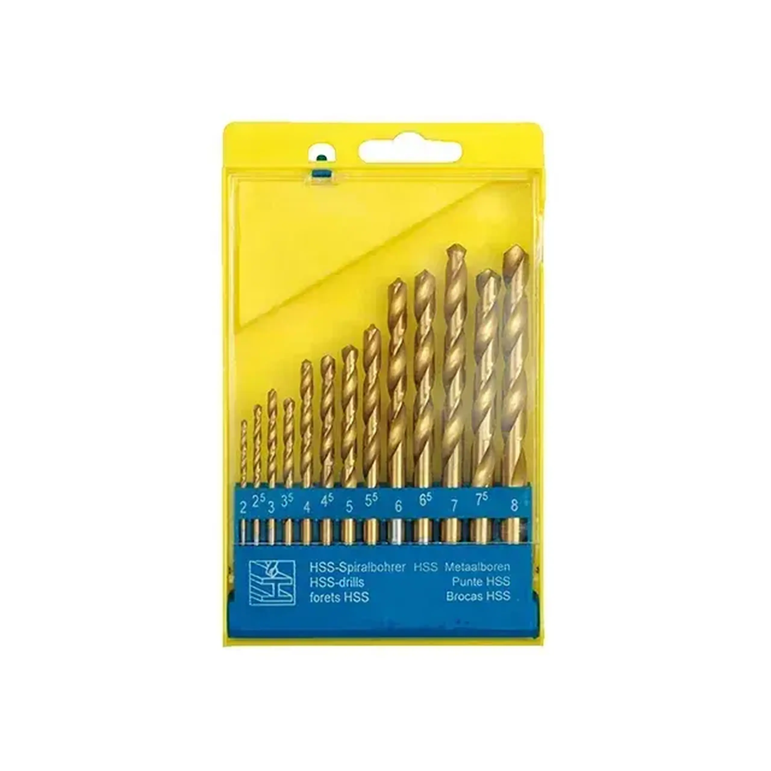 Set burghie 13 buc. pentru metal DIN338 2 - 8 mm Oțel HSS Cilindric Sthor