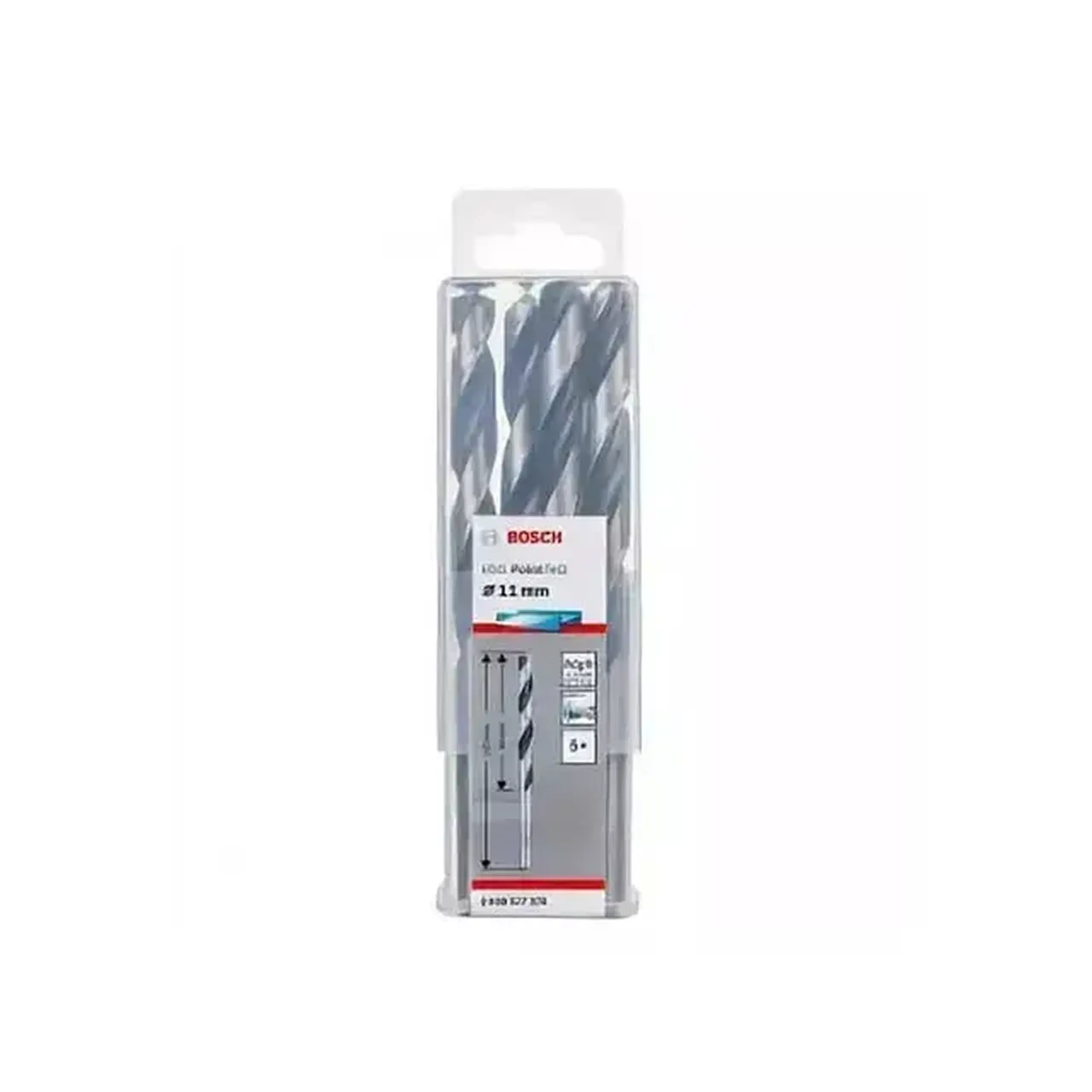 Set burghie 5 buc. pentru metal POINTTEQ 11 mm Oțel HSS Cilindric Bosch