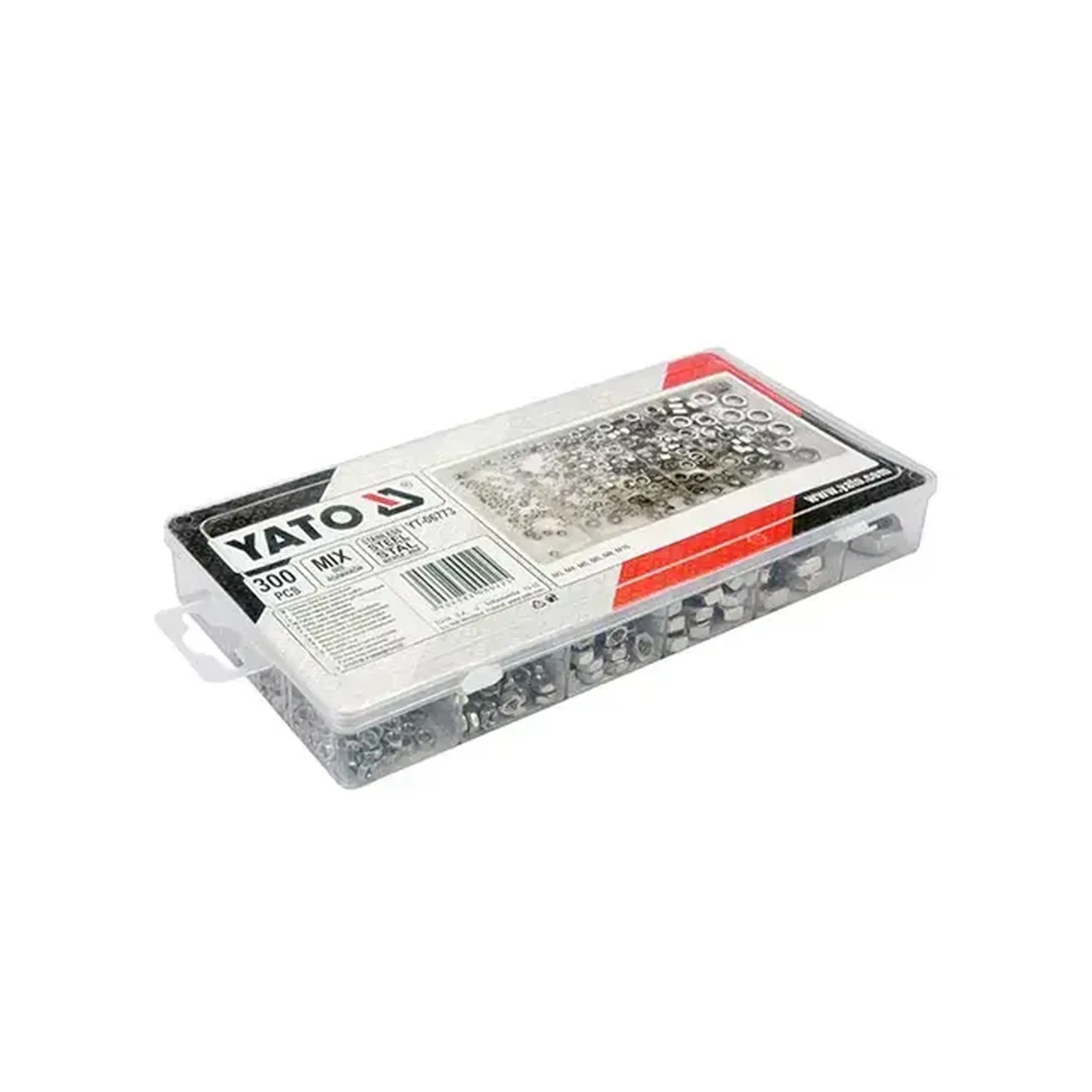 Set piulițe hexagonale M3/M4/M5/M6/M8/M10 Oțel inoxidabil 300 buc. Yato