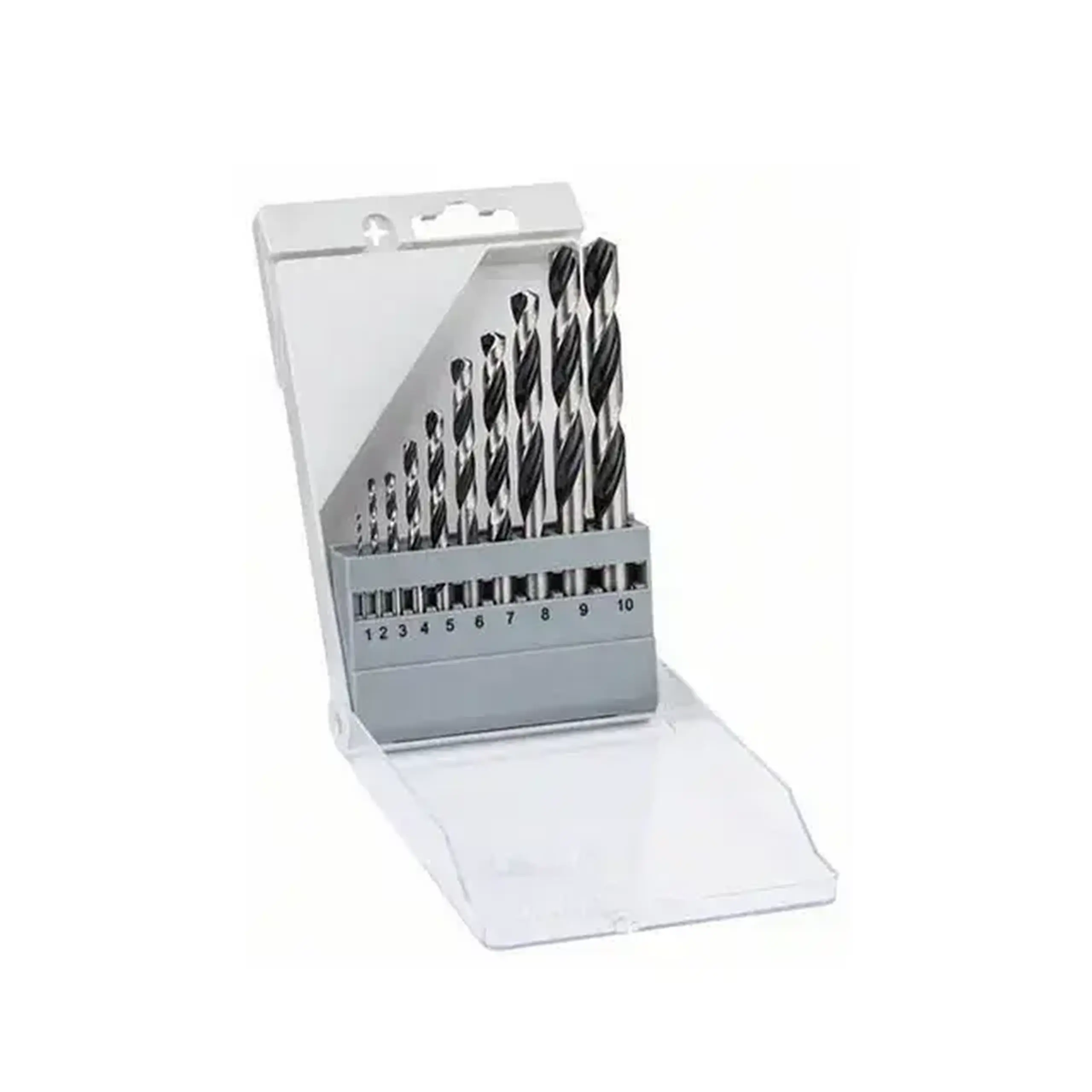 Set burghie 10 buc. pentru metal POINTTEQ 3 mm Oțel HSS Cilindric Bosch - Diametru 1 - 10 mm