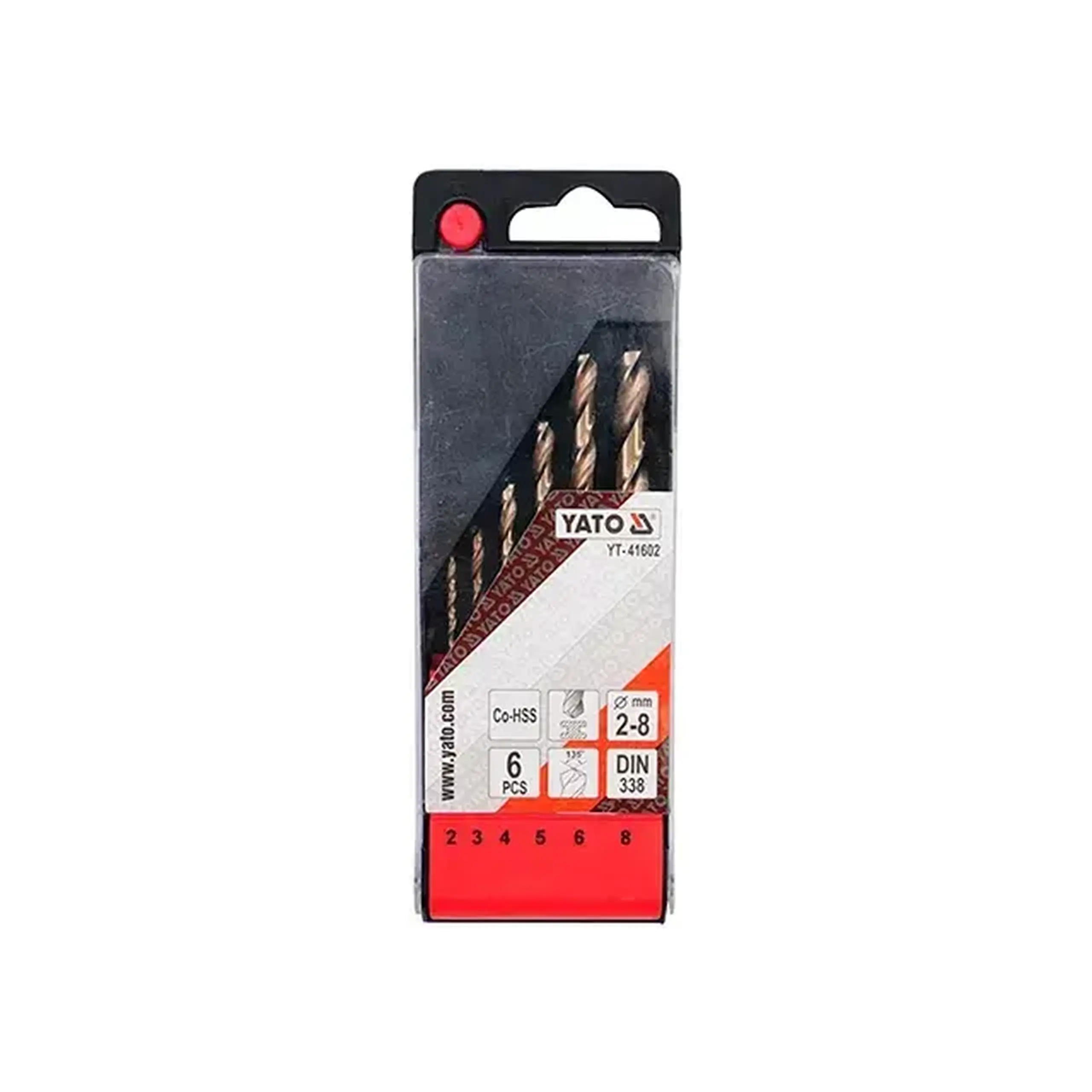 Set burghie 6 buc. pentru metal DIN338 2 - 8 mm Oțel HSS Cilindric Yato