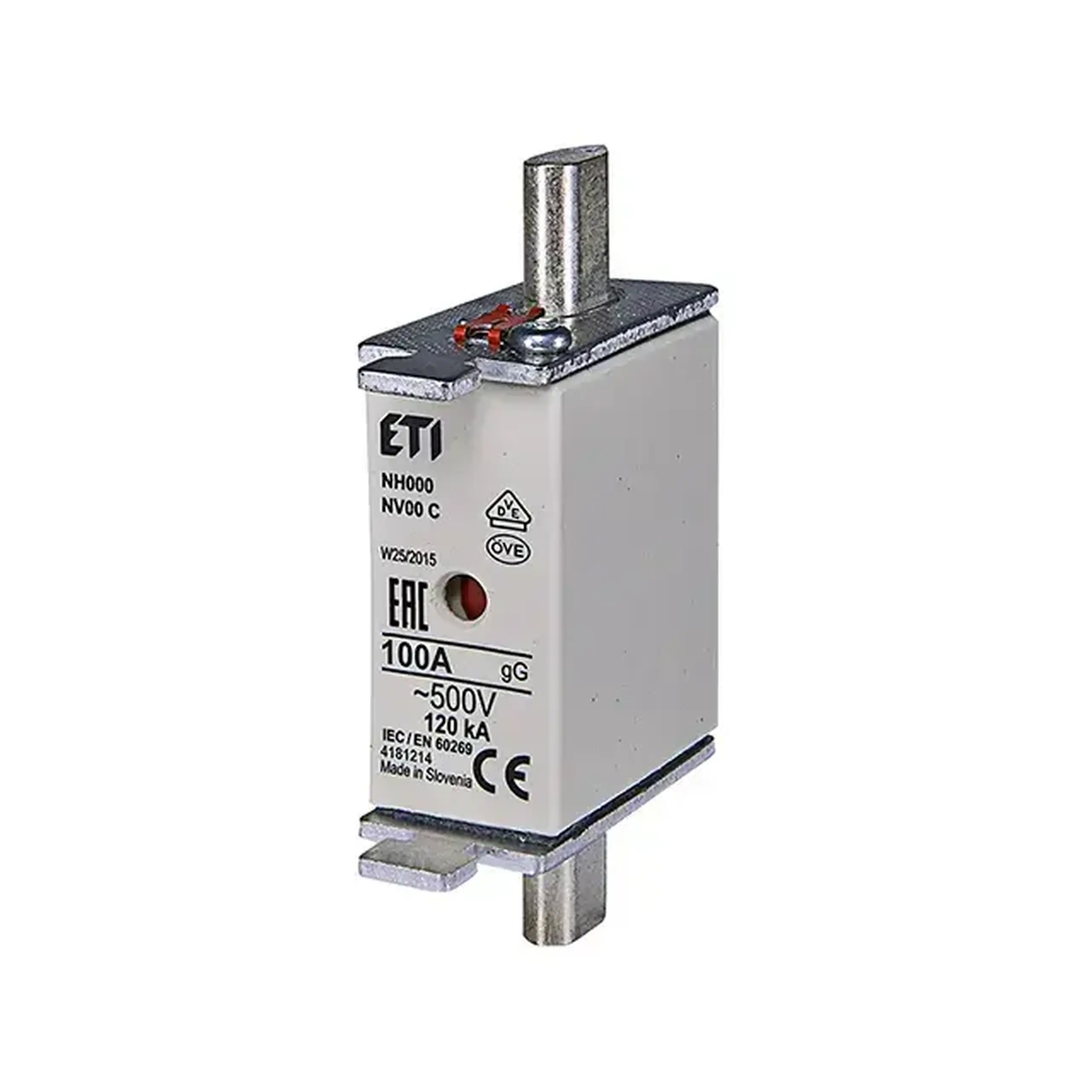 Siguranță cu indicator NH000 100 A 500 V