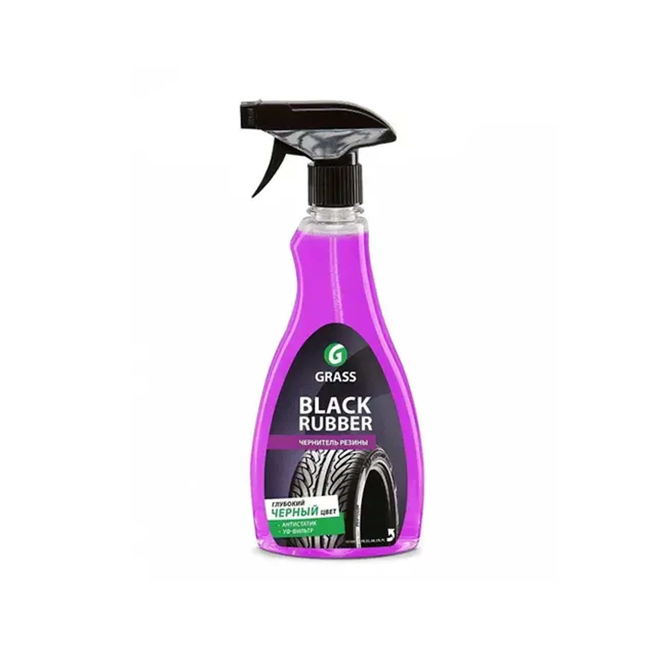 Soluție pentru curățarea anvelopelor BLACK RUBBER 600 ml Grass