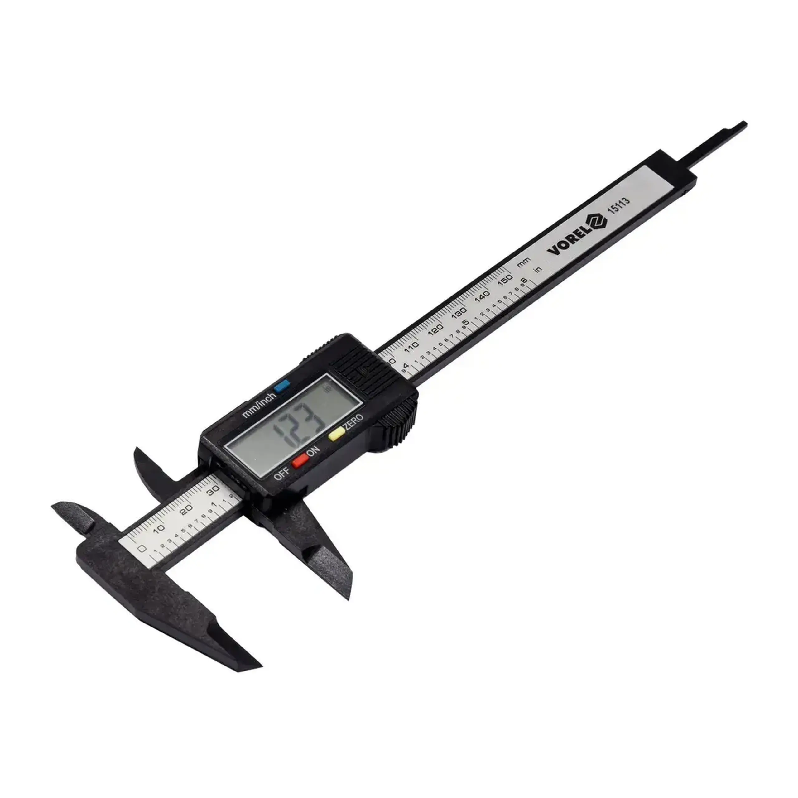 Șubler electronic 0.01 - 150 mm Fibră de carbon Vorel