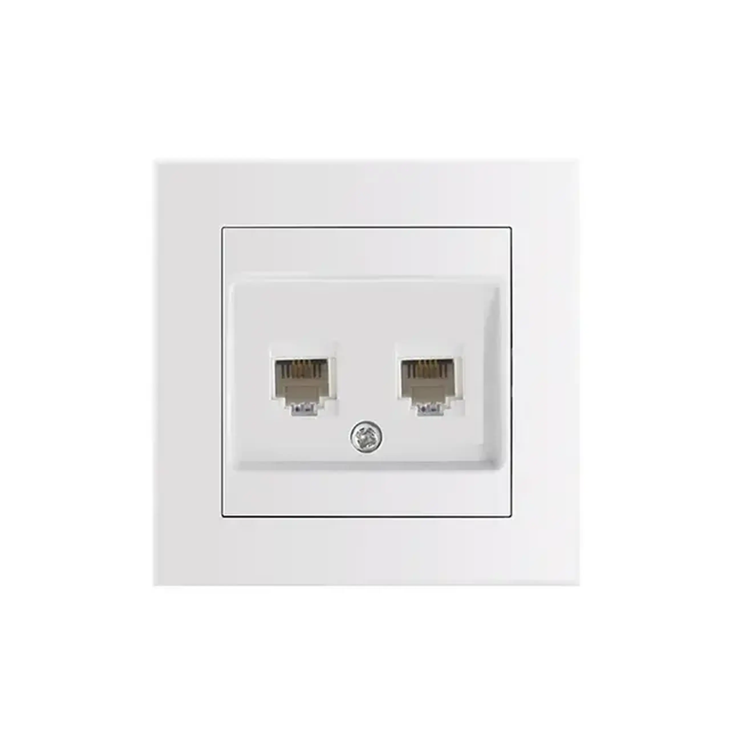 Priză de date dublă rosa 10 A alb Elmos - Tip RJ45