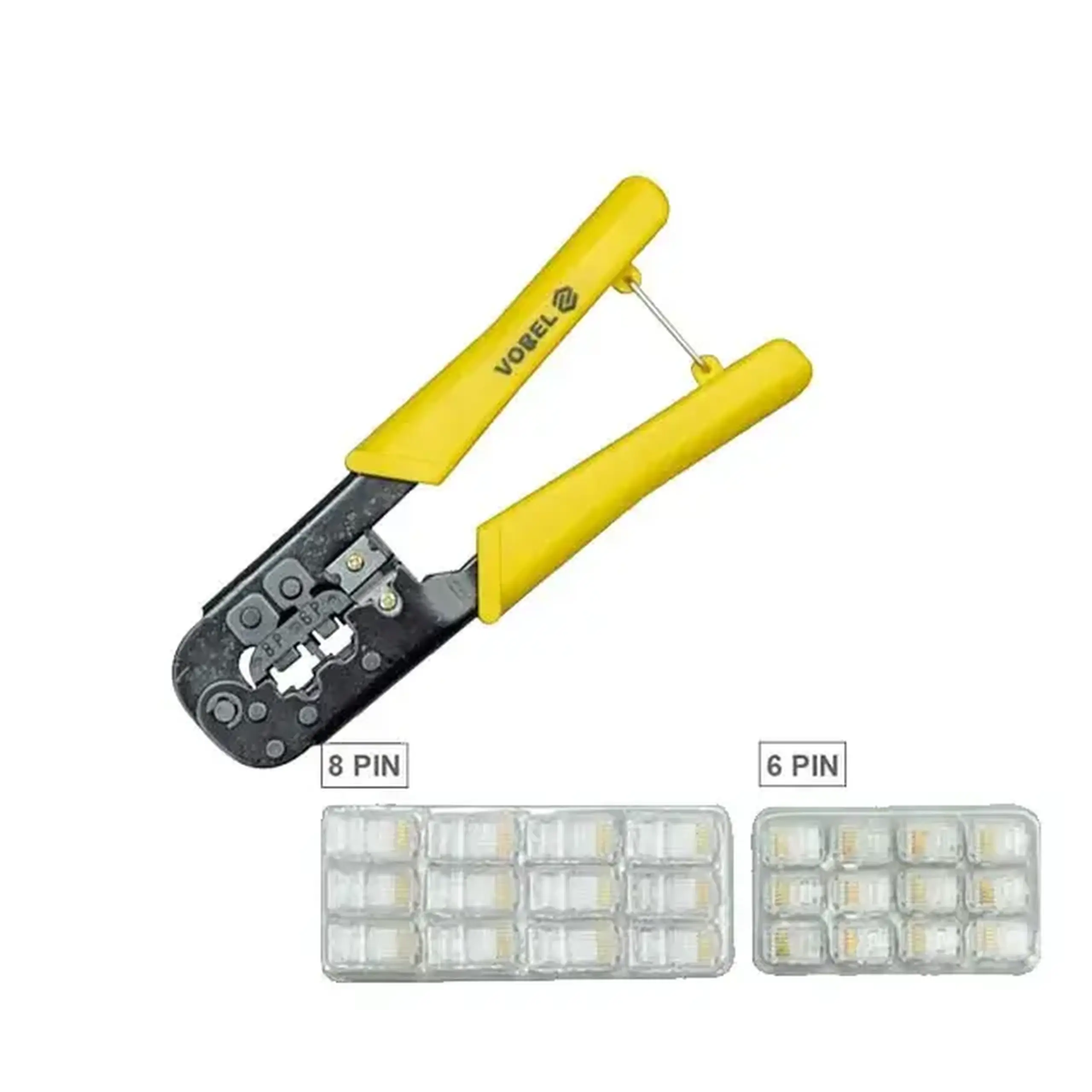 Clește pentru sertizarea conectorilor 195 mm Vorel - Tip material Oțel/Plastic