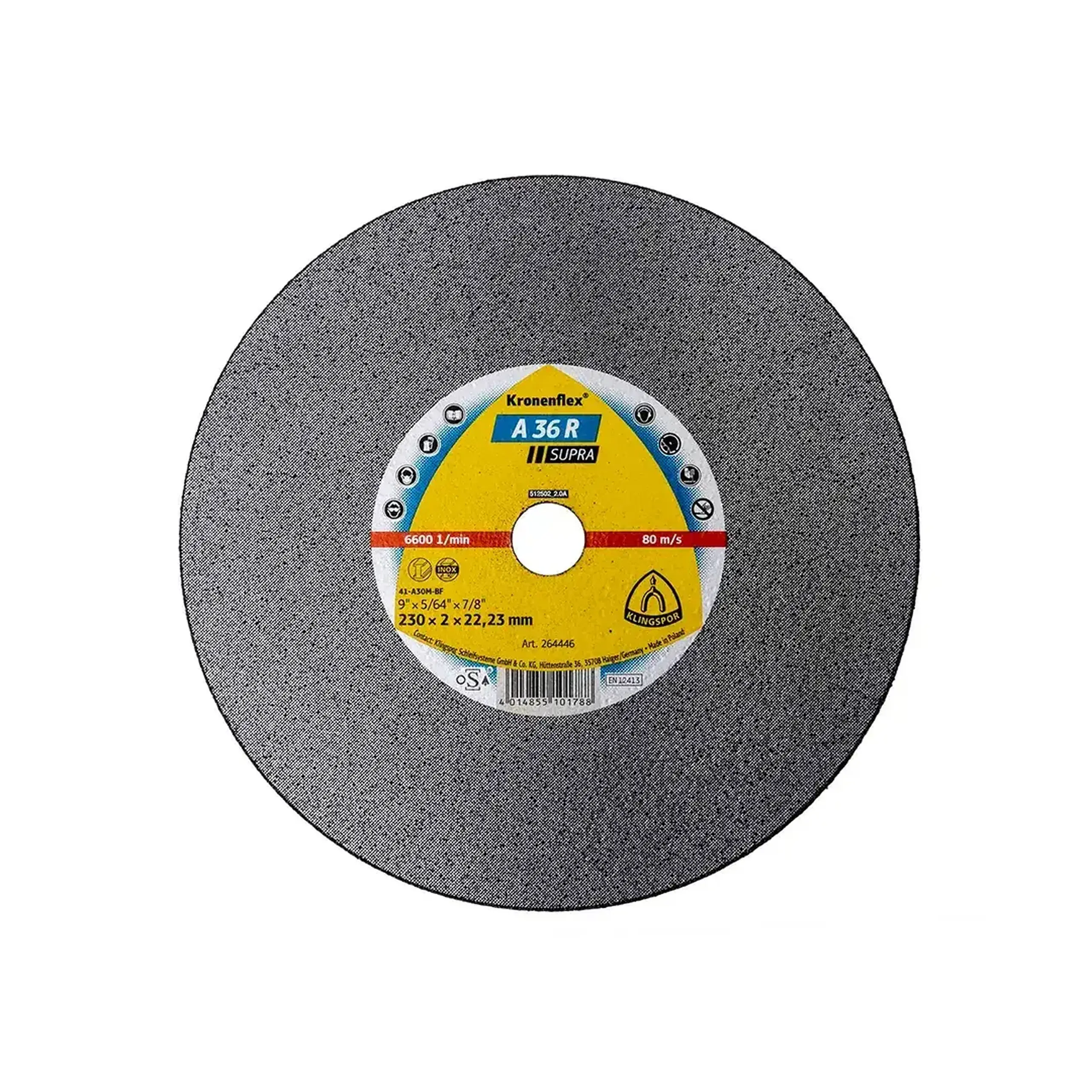 Disc de tăiat pentru inox SUPRA A36R 230 * 22 mm Klingspor