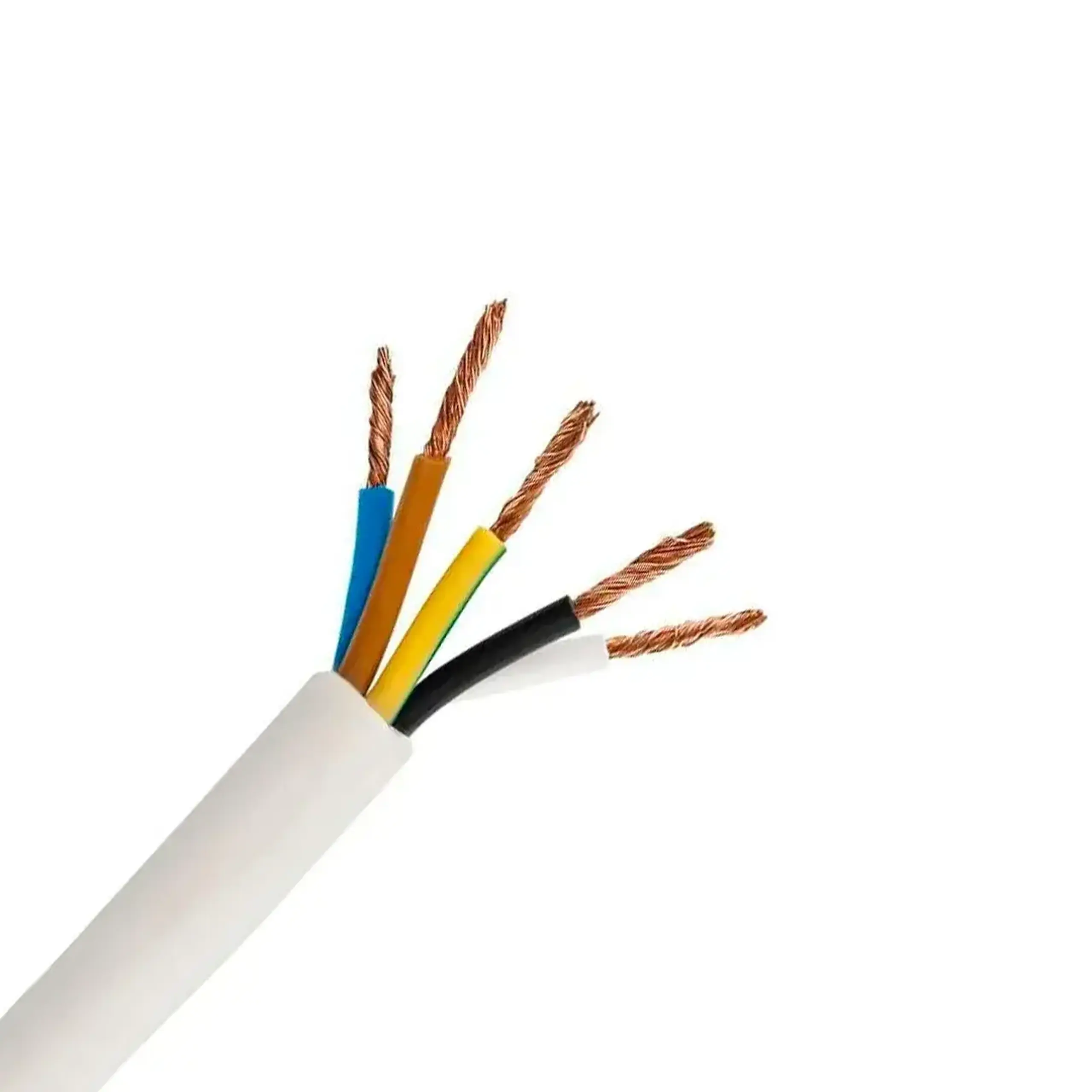 Fir electric H05VV-F 5 * 6 mm² Alb Alamă