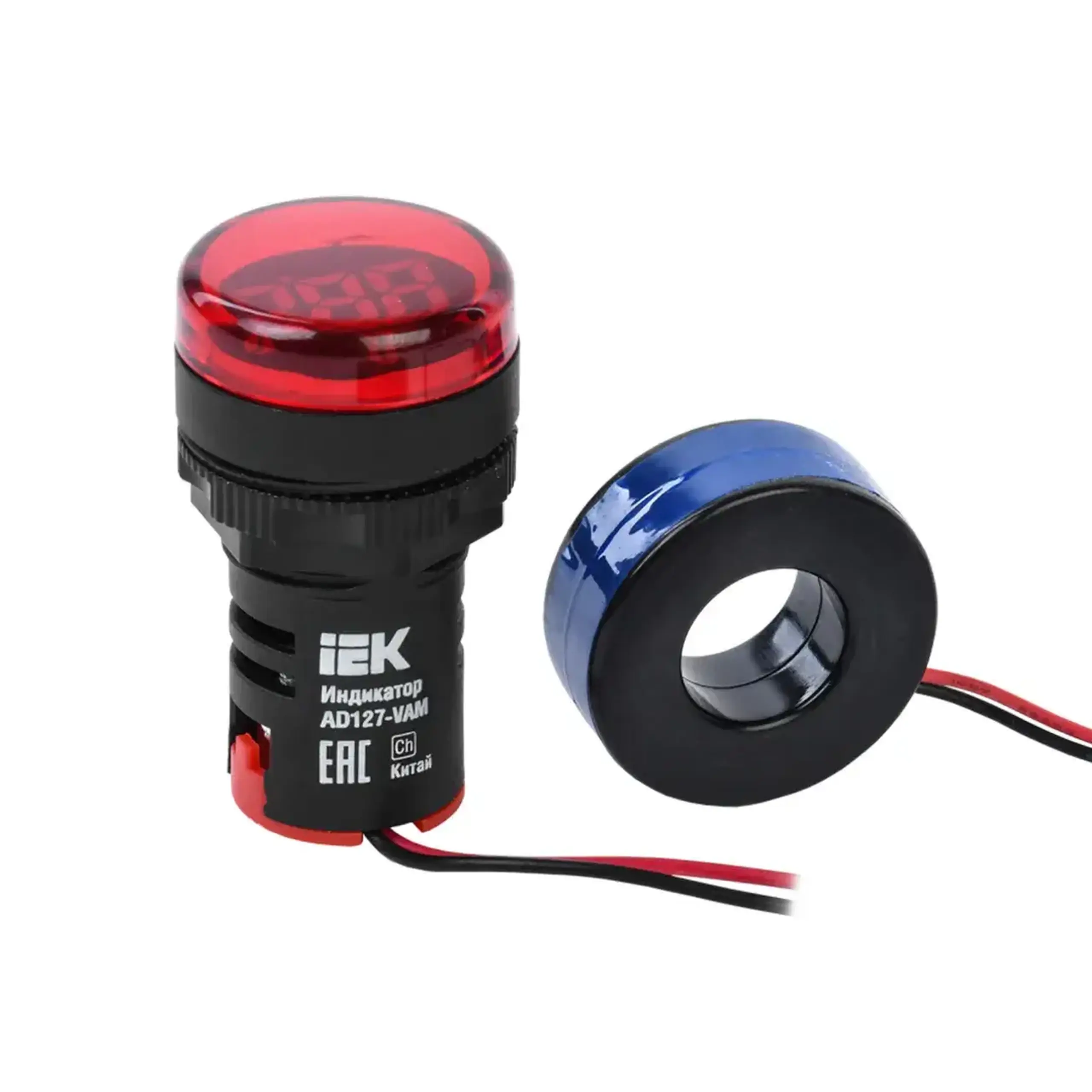 Indicator de tensiune și curent IEK AD127-VAM 500 V IP40 roșu