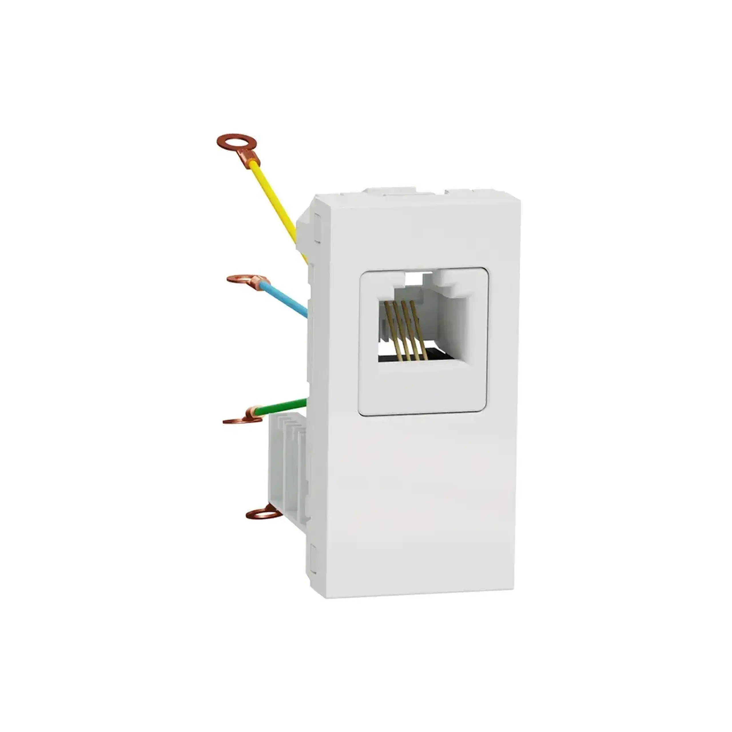 Priză de telefon unica Studio alb Schneider-Electric