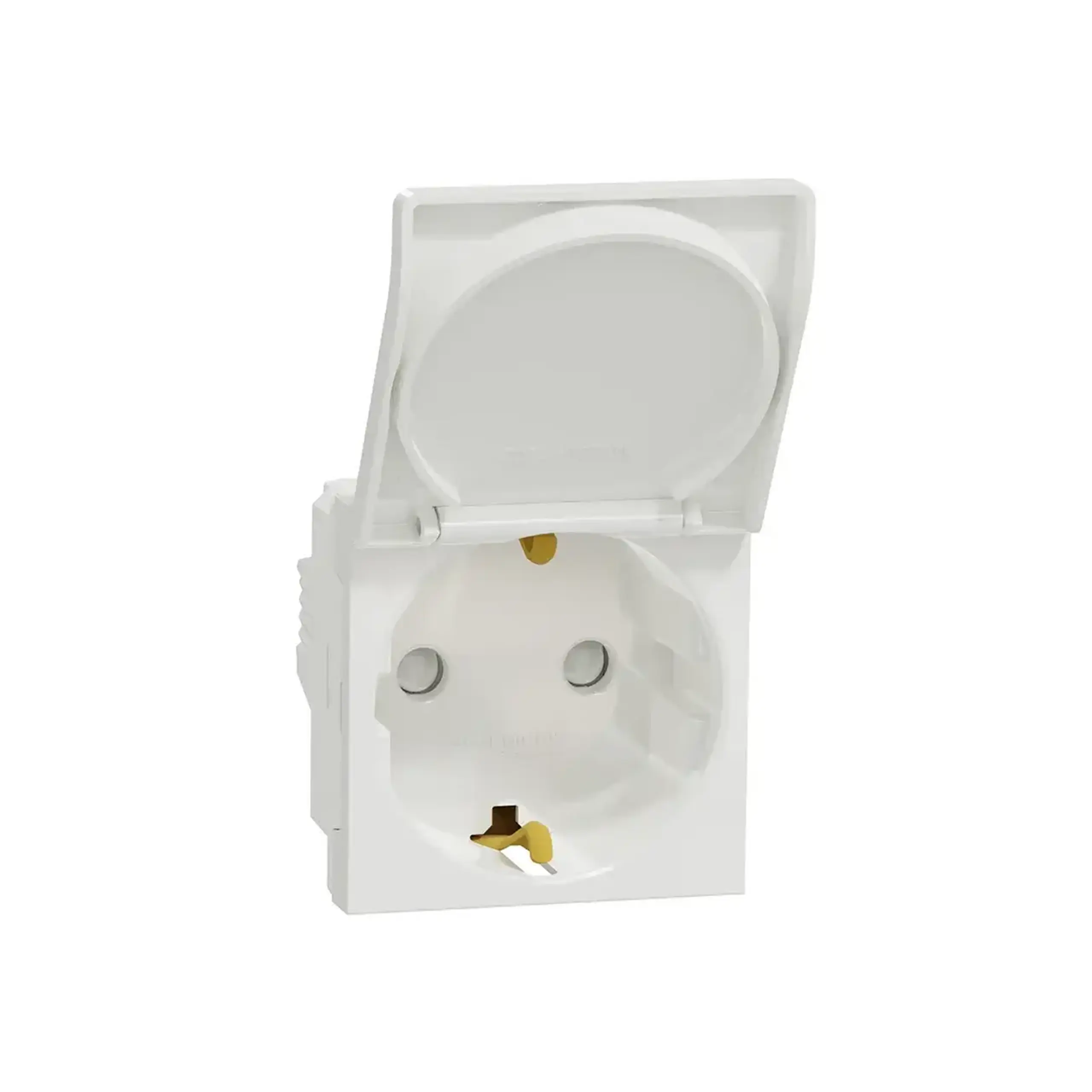 Priză cu capac unica Studio 16 A 250 V alb Schneider-Electric