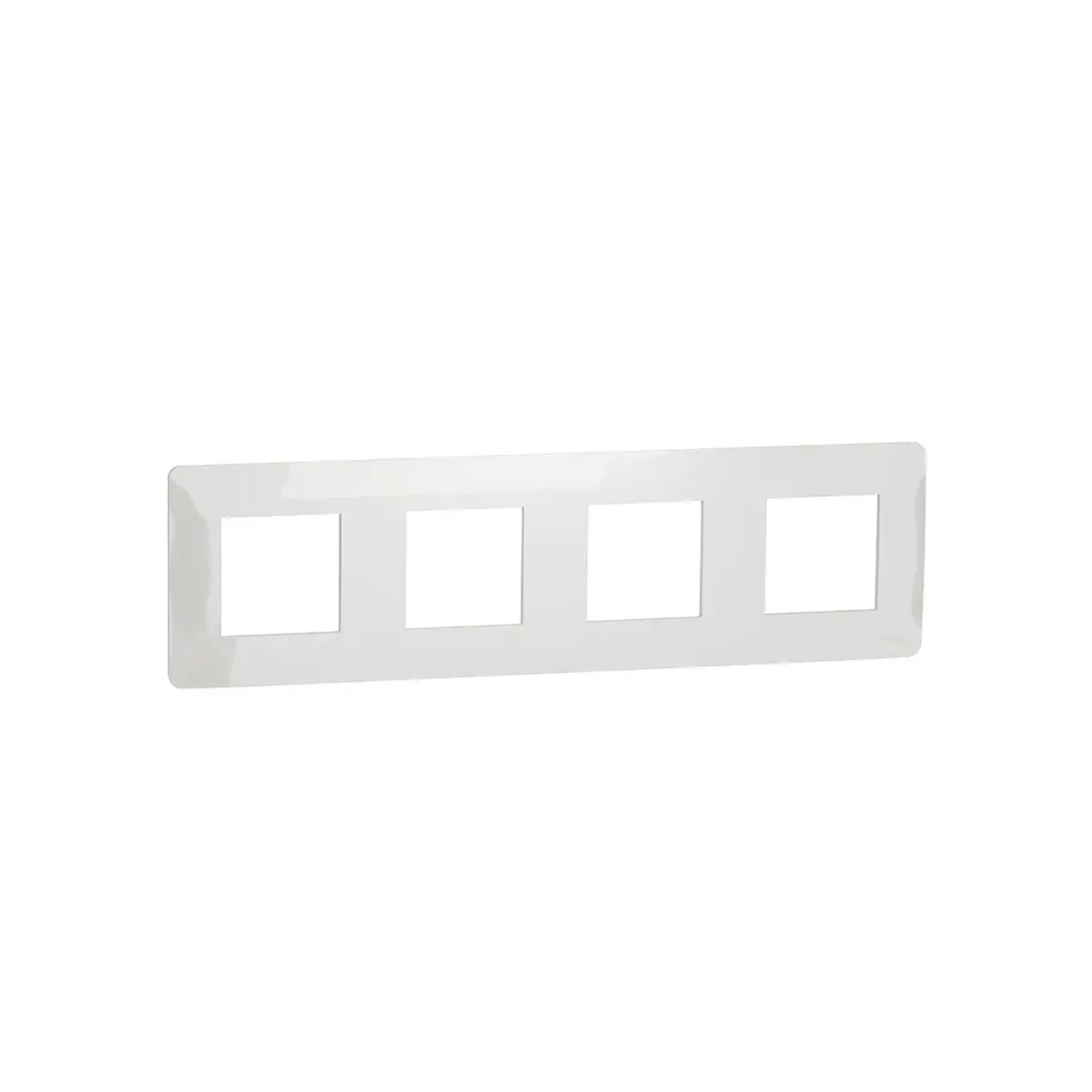 Ramă cu 4 locuri unica Studio alb Schneider-Electric - Dimensiuni (L x W x H x Ø) 298 x 85 x 10 mm