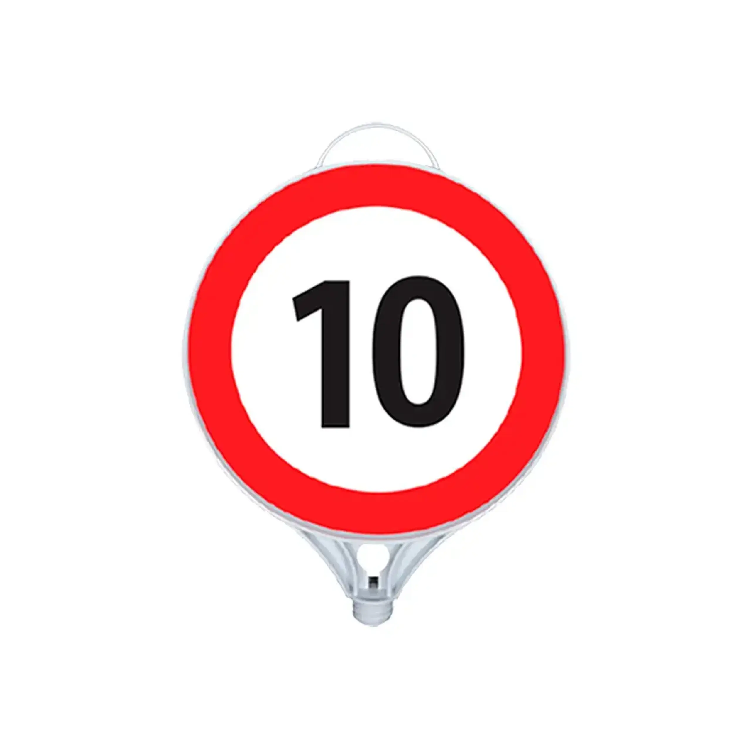 Indicator rutier rotund Viteza maxima 10 Km/oră 28 x 39 cm Roşu/Negru MFK - Model Viteza maxima 10 km/oră