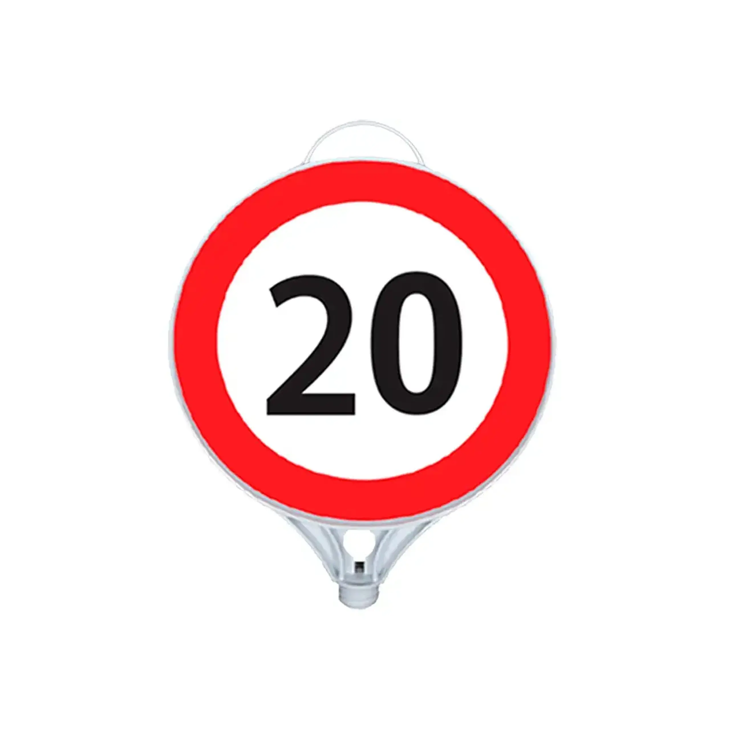Indicator rutier rotund Viteza maxima 10 Km/oră 28 x 39 cm Roşu/Negru MFK - Model Viteza maxima 20 km/oră