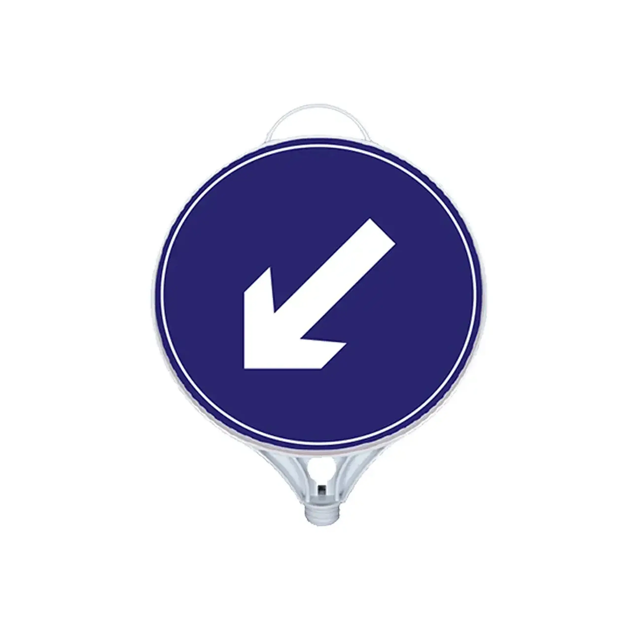 Indicator rutier rotund "Direcție obligatorie de ocolire la stânga" 28 x 39 cm Albastru MFK
