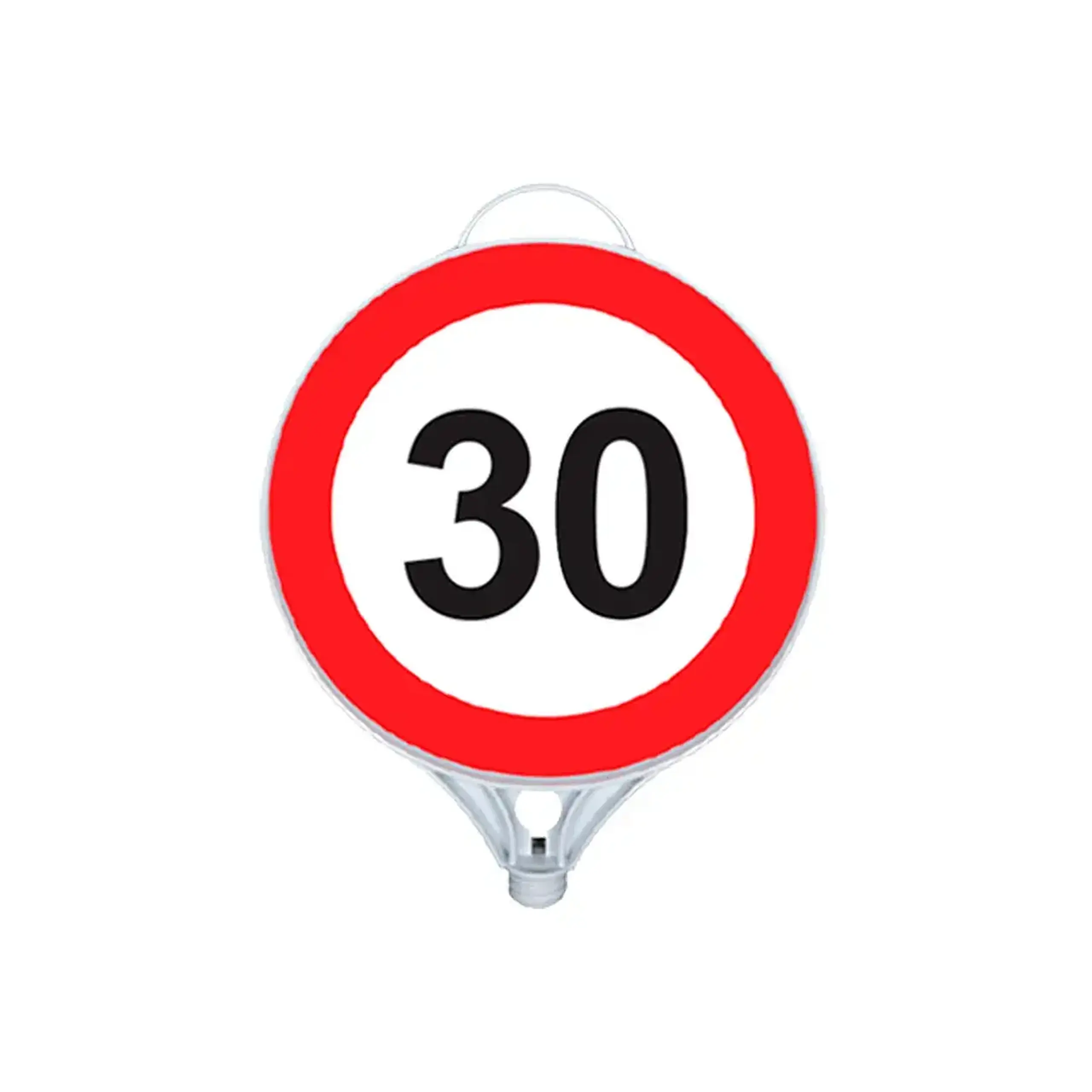 Indicator rutier rotund Viteza maxima 10 Km/oră 28 x 39 cm Roşu/Negru MFK - Model Viteza maxima 30 km/oră