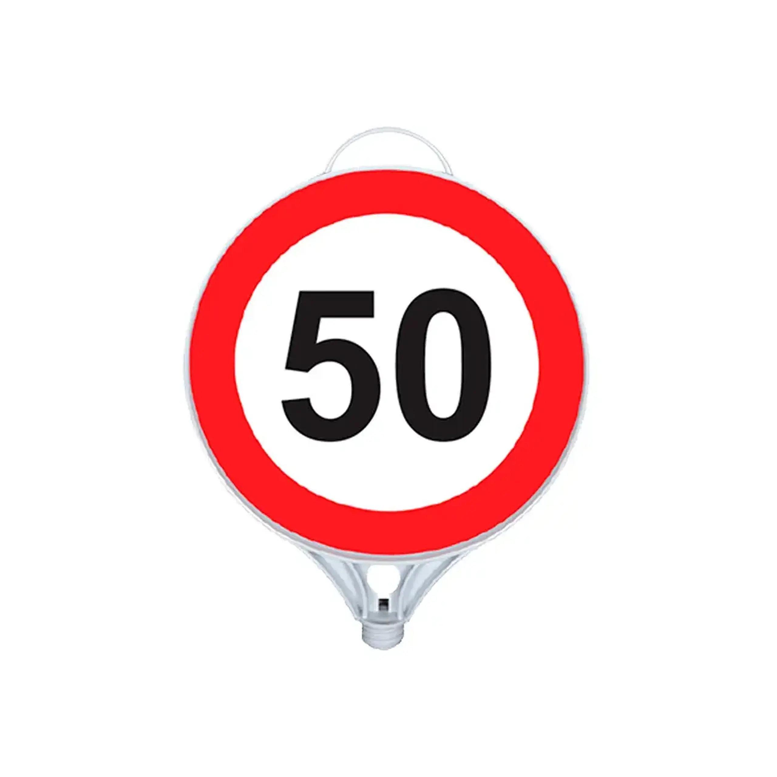 Indicator rutier rotund Viteza maxima 10 Km/oră 28 x 39 cm Roşu/Negru MFK - Model Viteza maxima 50 km/oră