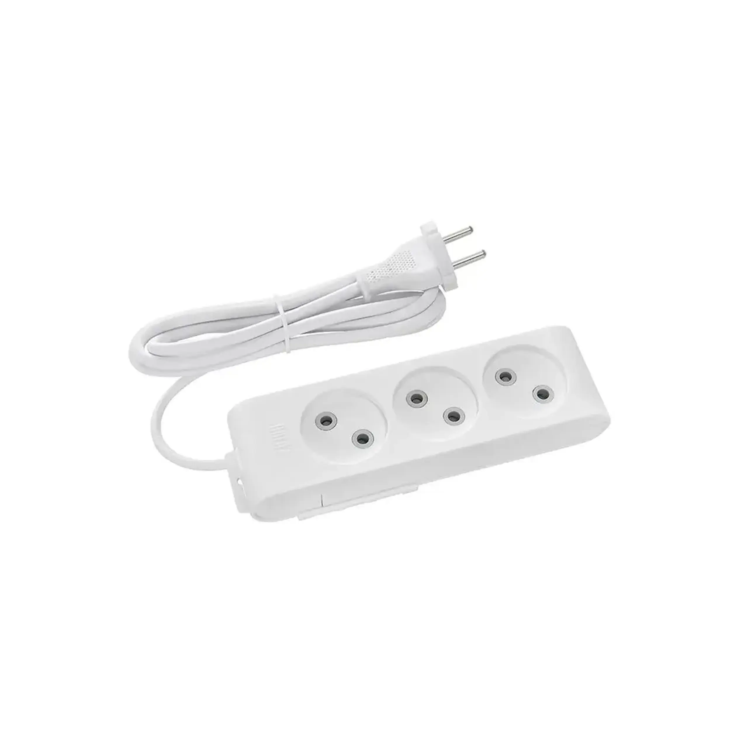 Prelungitor fără împământare 3 prize 2 m 10 A Horoz - Alb 10 A (A)