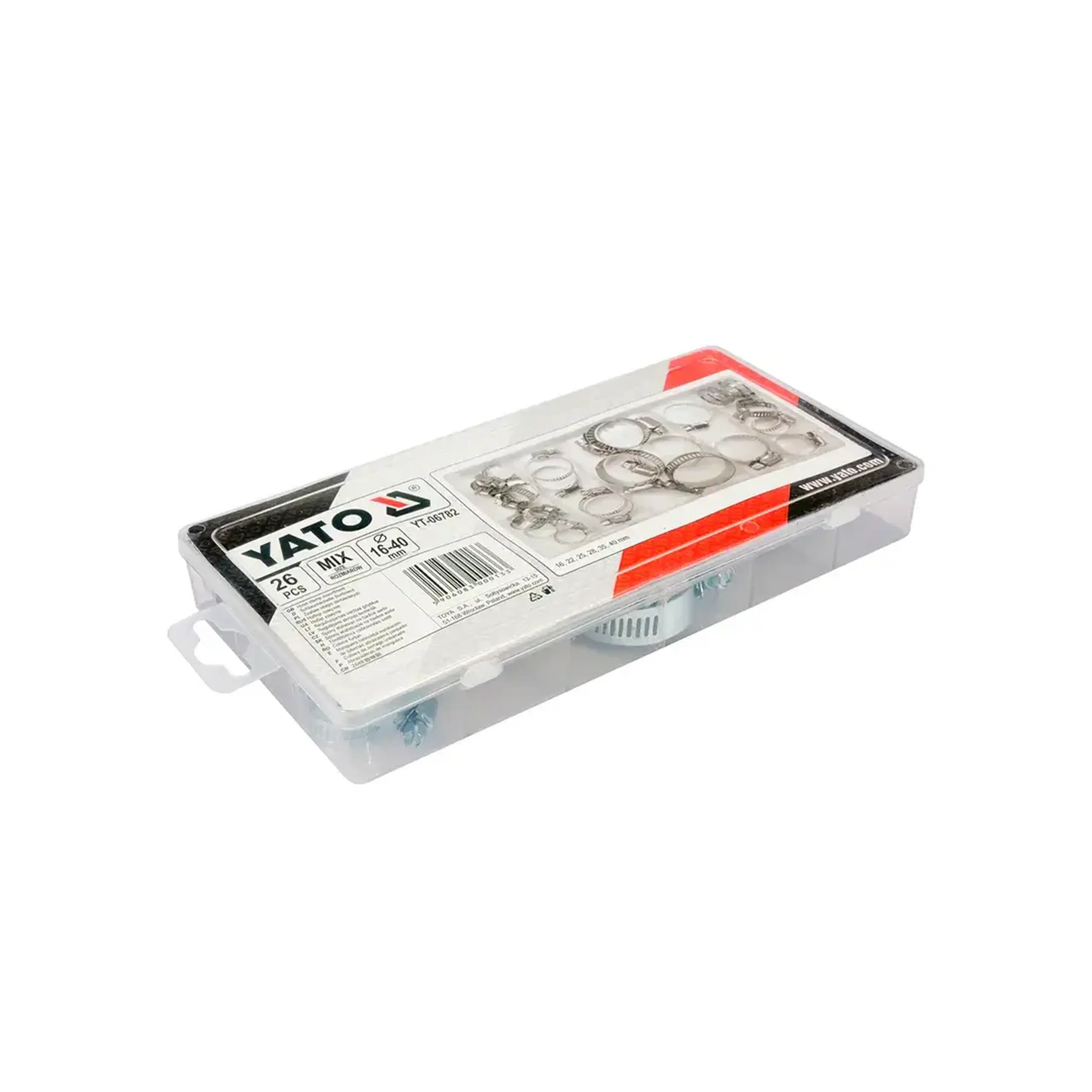 Set coliere cu șurub YT06782 16 - 40 mm Yato