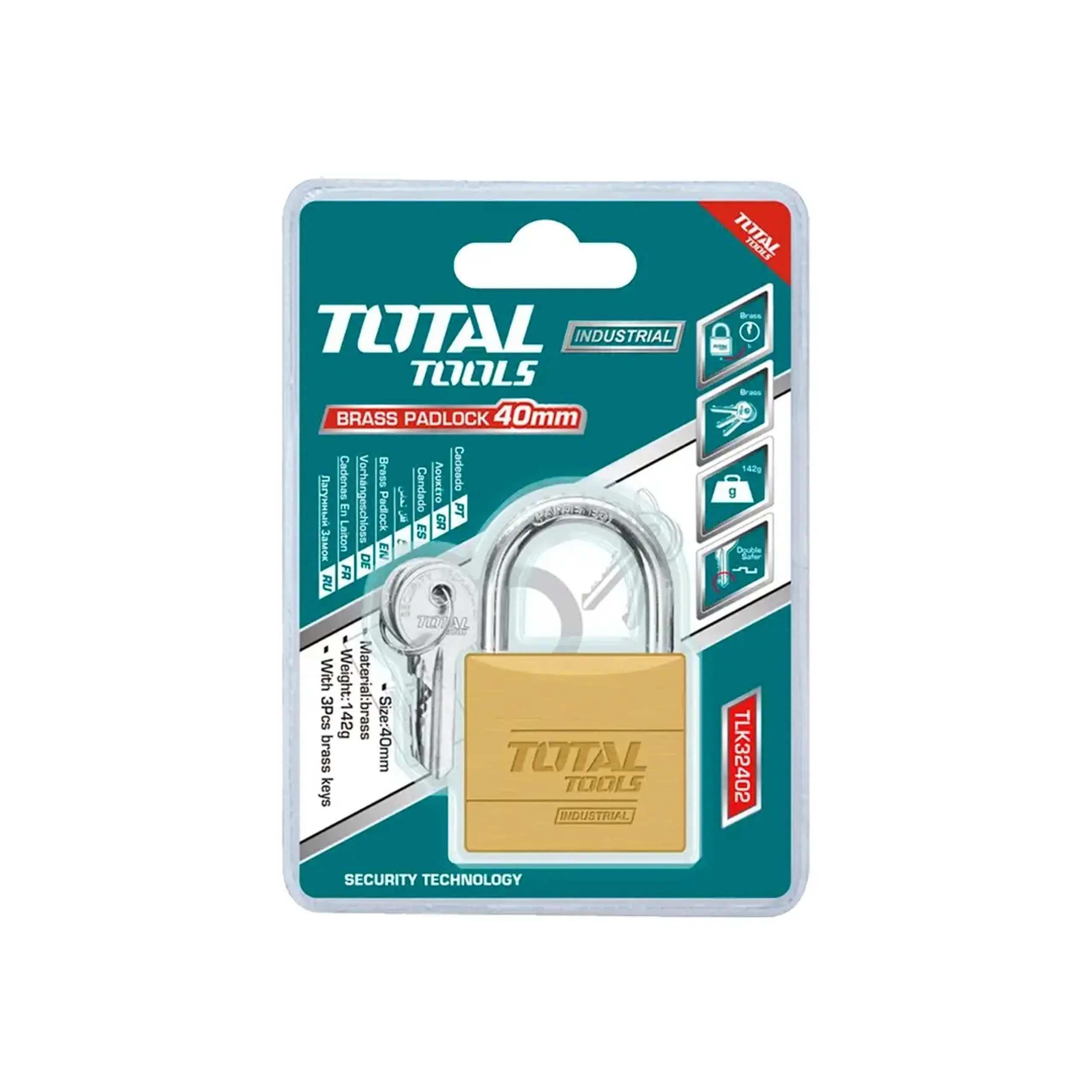 Lacată suspendată TOTAL TLK32402 40 mm 3 chei