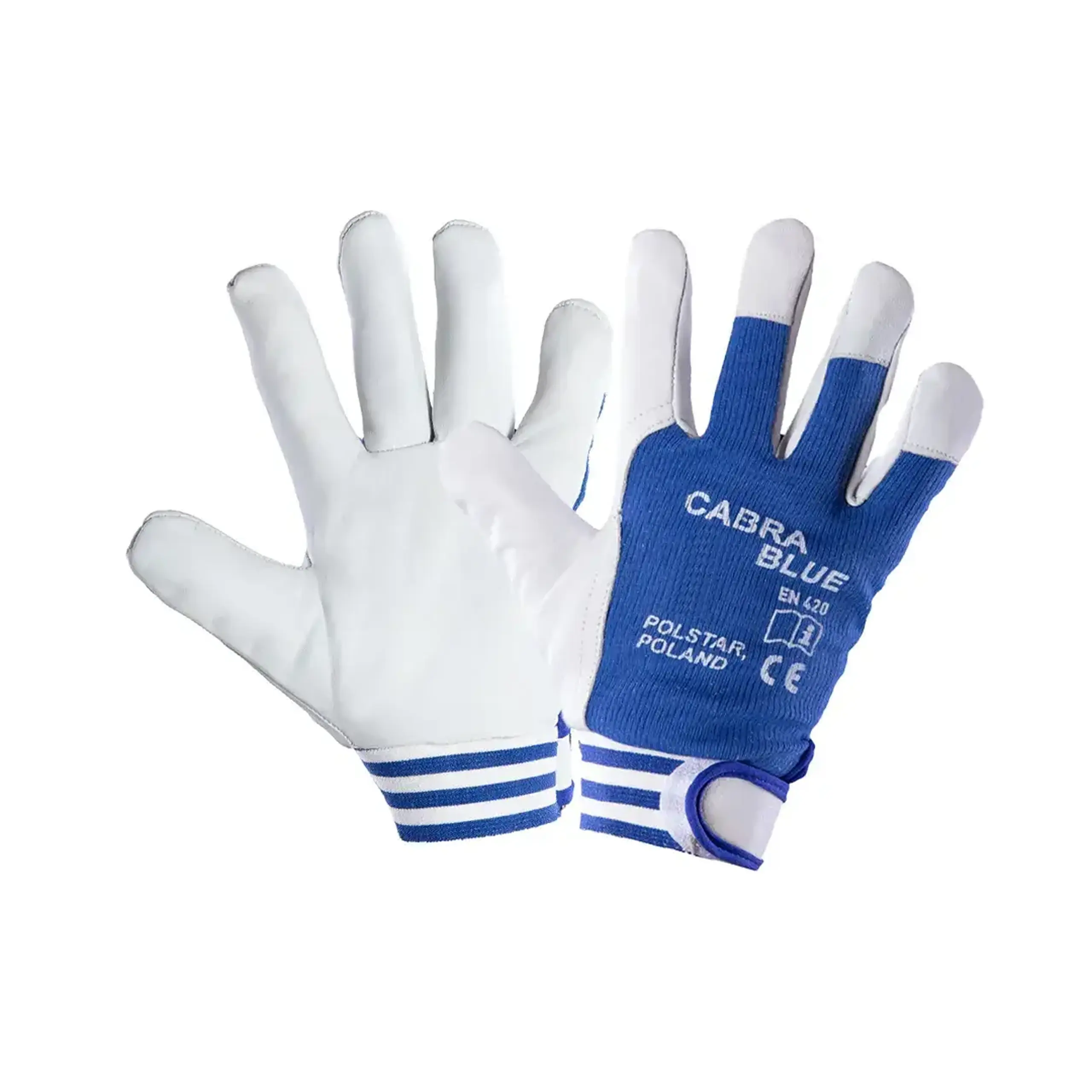 Mănuși de lucru BLUE 9 Albastru/Alb CABRA - Mărime 10