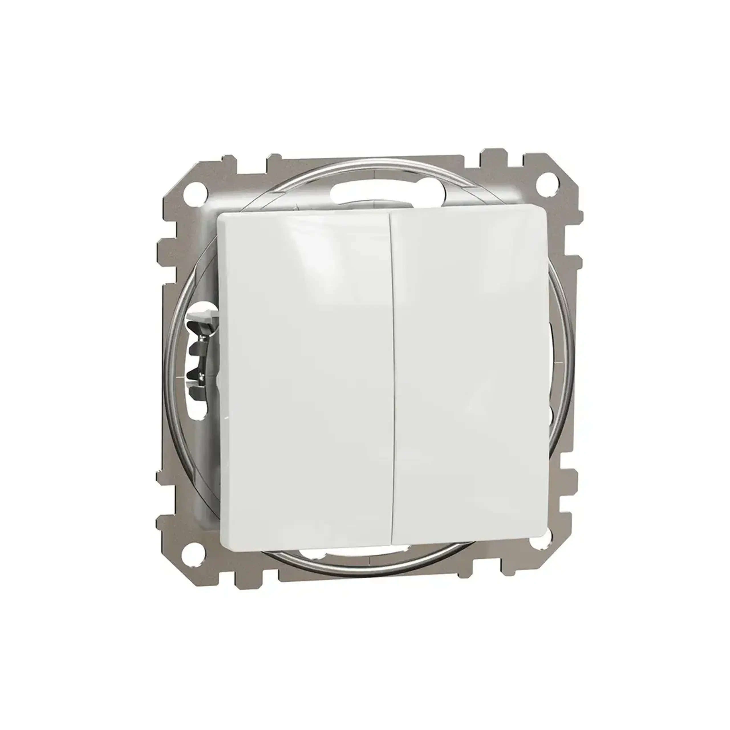 Întrerupător dublu SEDNA NEW 10 A 250 V alb Schneider-Electric