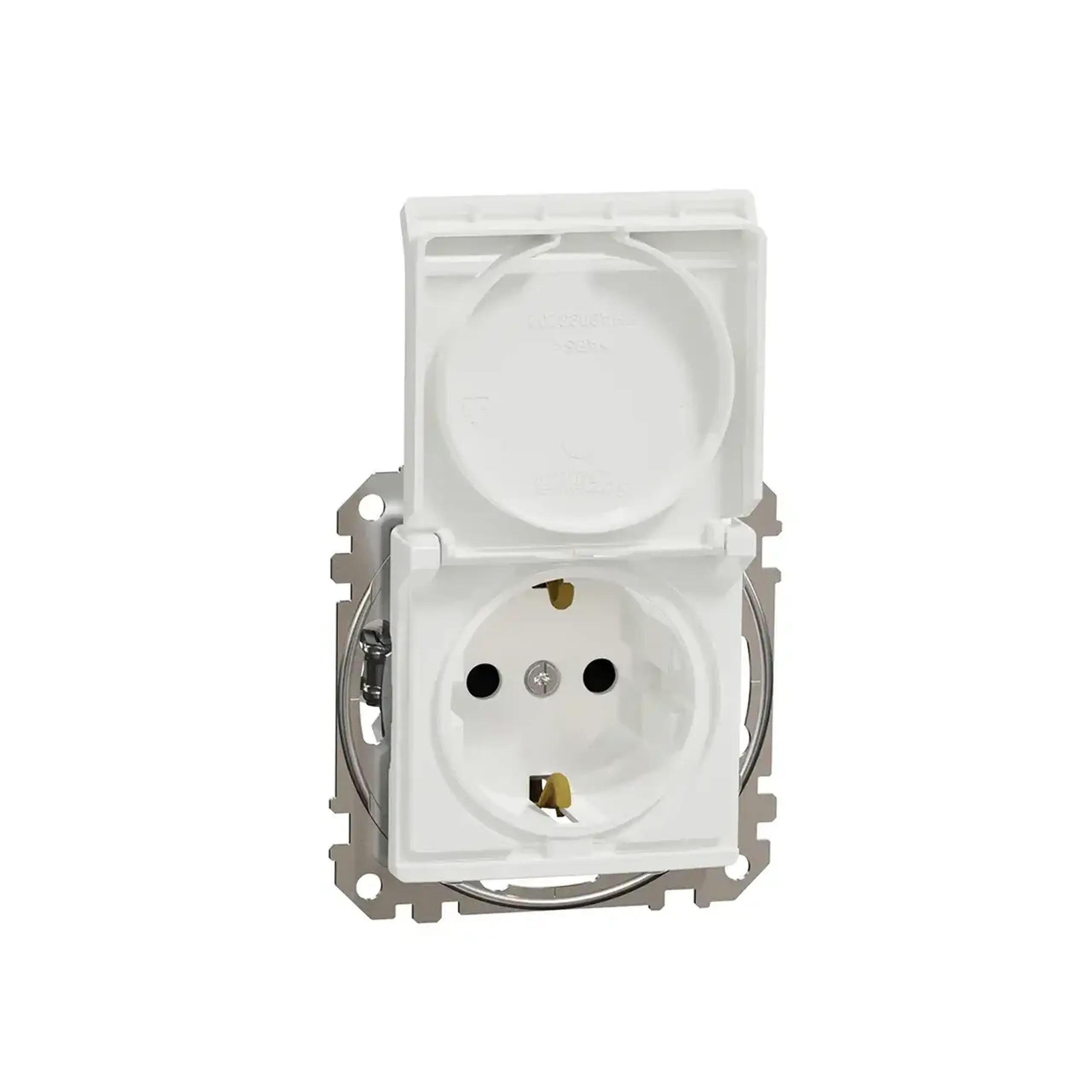 Priză obturator cu capac SEDNA NEW 16 A 250 V alb Schneider-Electric
