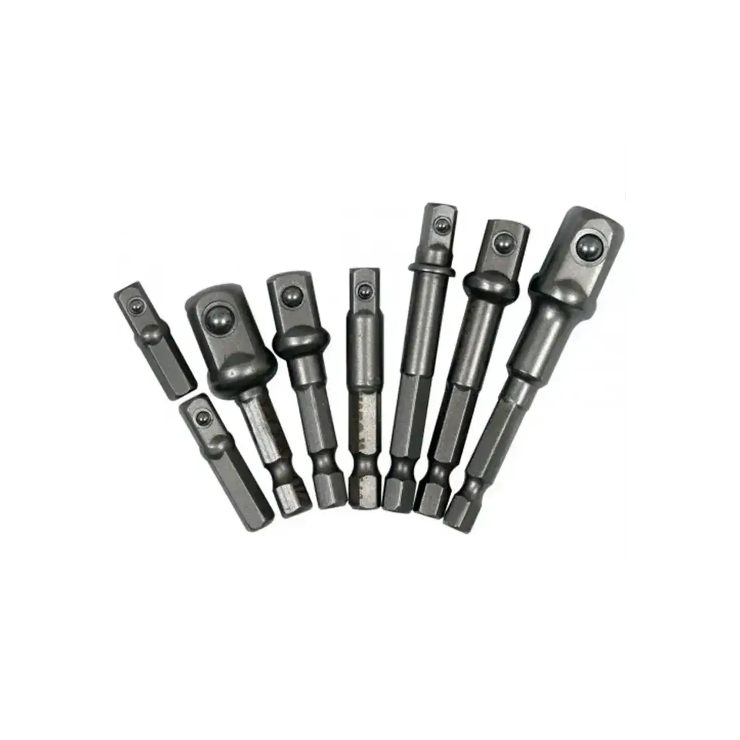 Adaptor pentru cap tubular hexagonal 8 buc. 1/4", 3/8", 1/2" 25 - 72 mm Yato
