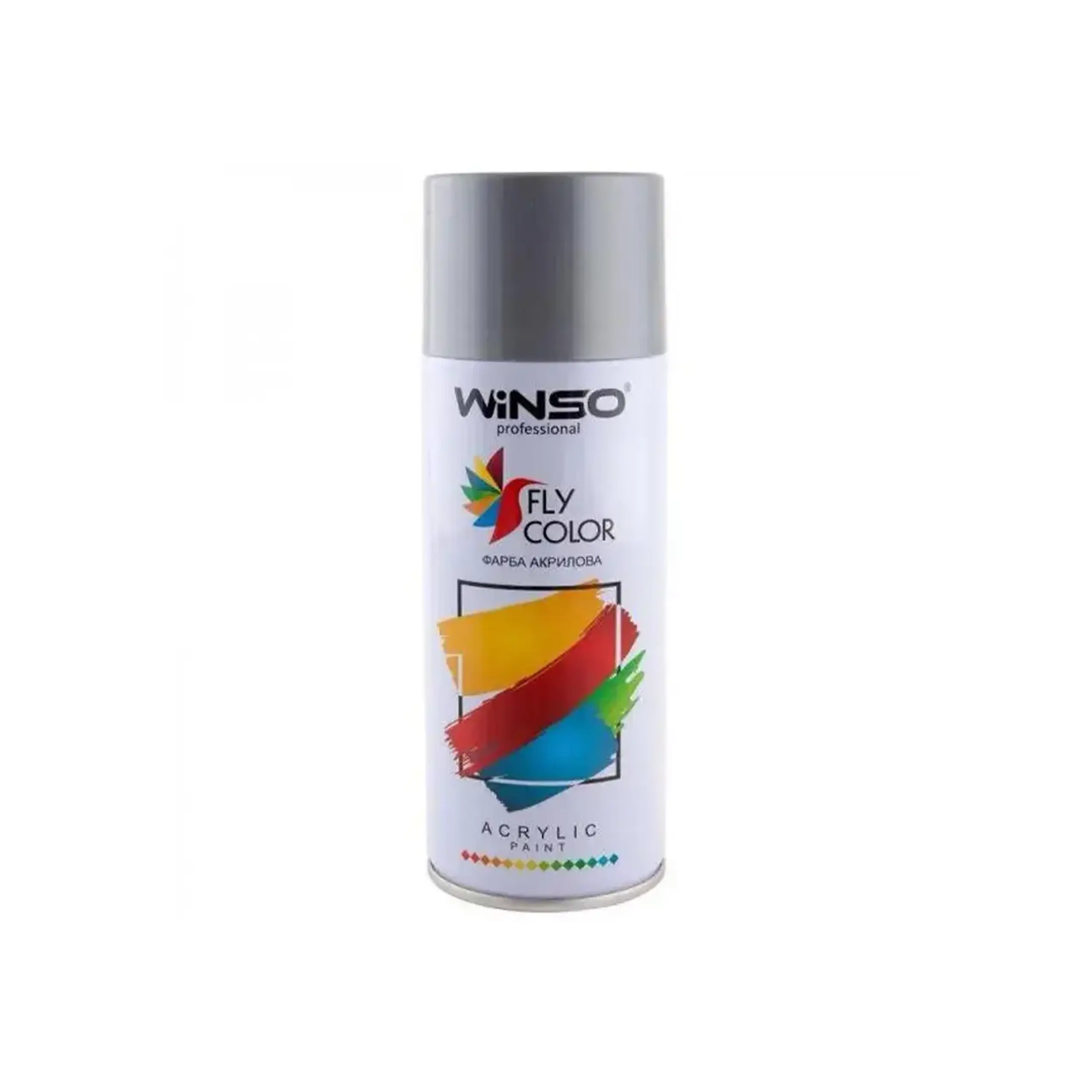 Vopsea spray acrilică Fly Color argintiu 450 ml WINSO