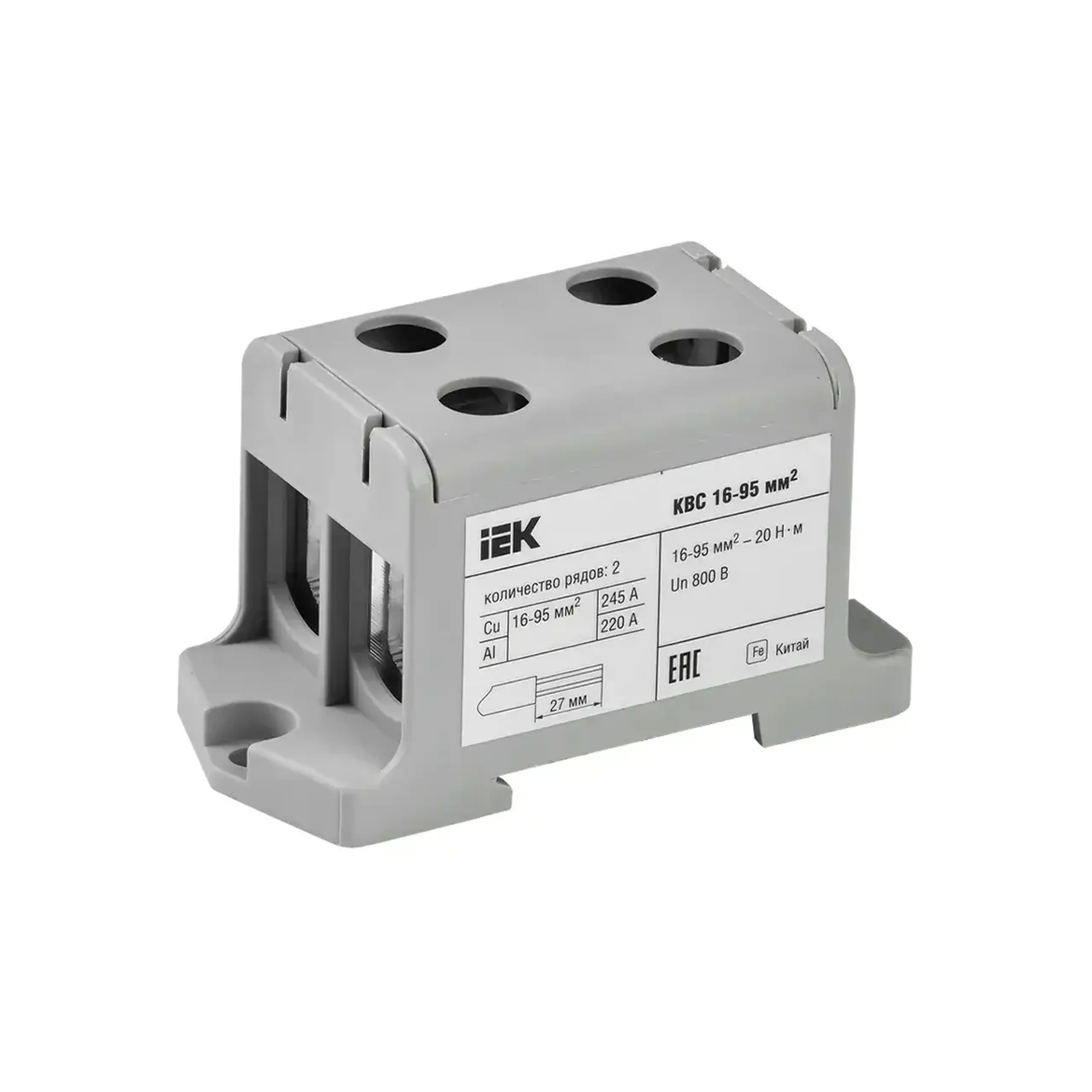 Clemă de conexiune IEK KBC 6-50 6 - 50 mm² 145 A 800 V - 245 A (A) 1P
