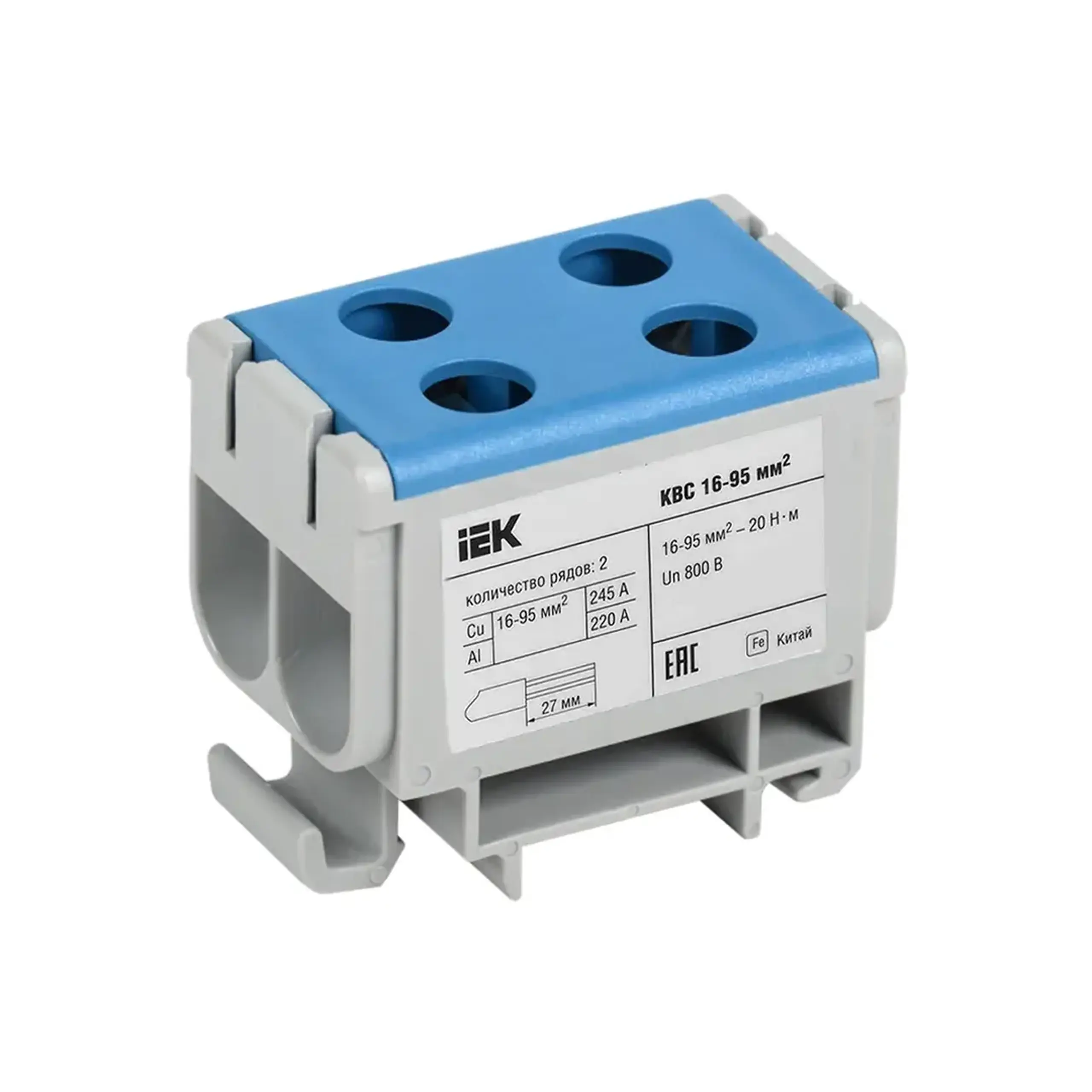 Clemă de conexiune IEK KBC 6-50 6 - 50 mm² 145 A 800 V - 245 A (A) 2P