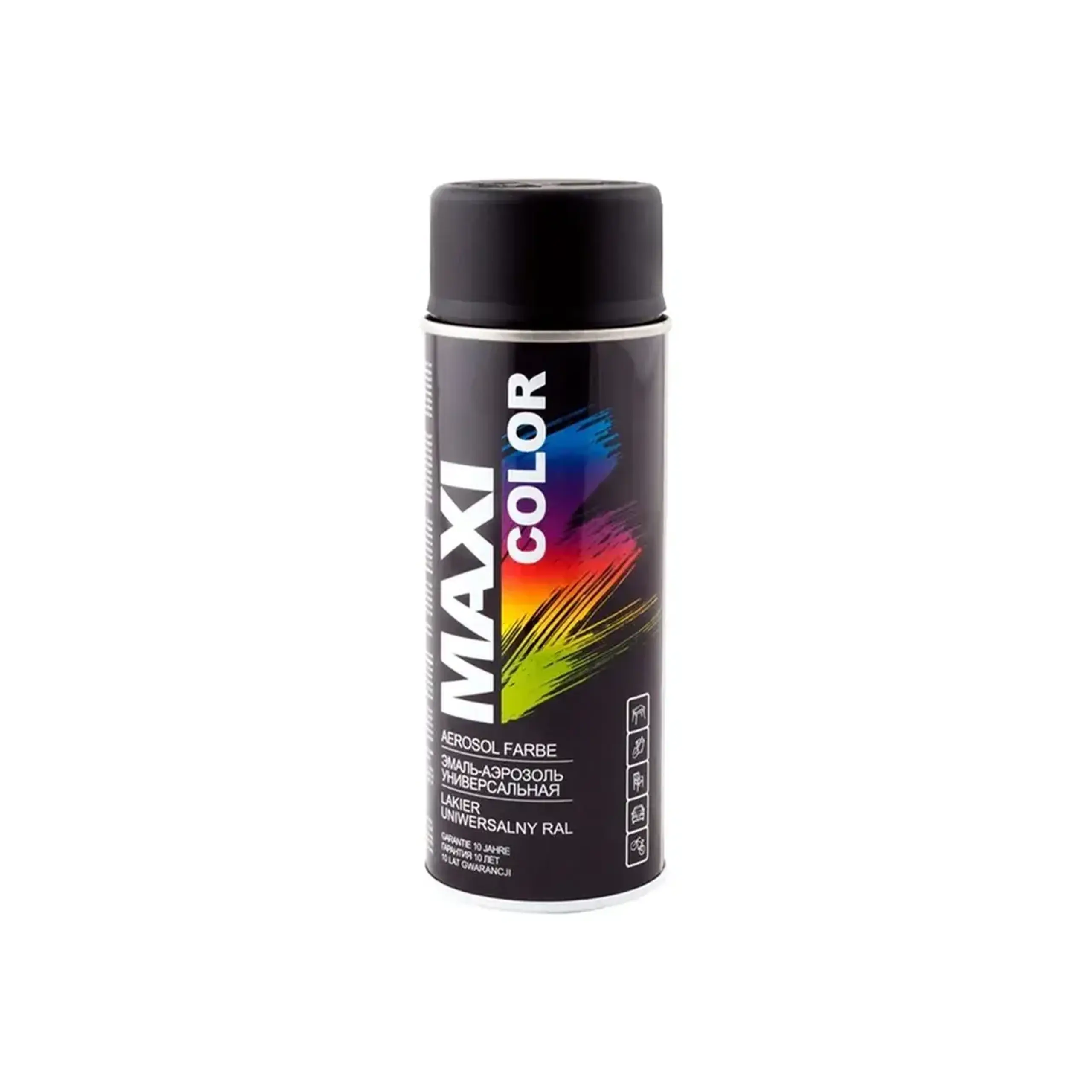 Vopsea pe bază de polimer negru mat 400 ml MAXI COLOR