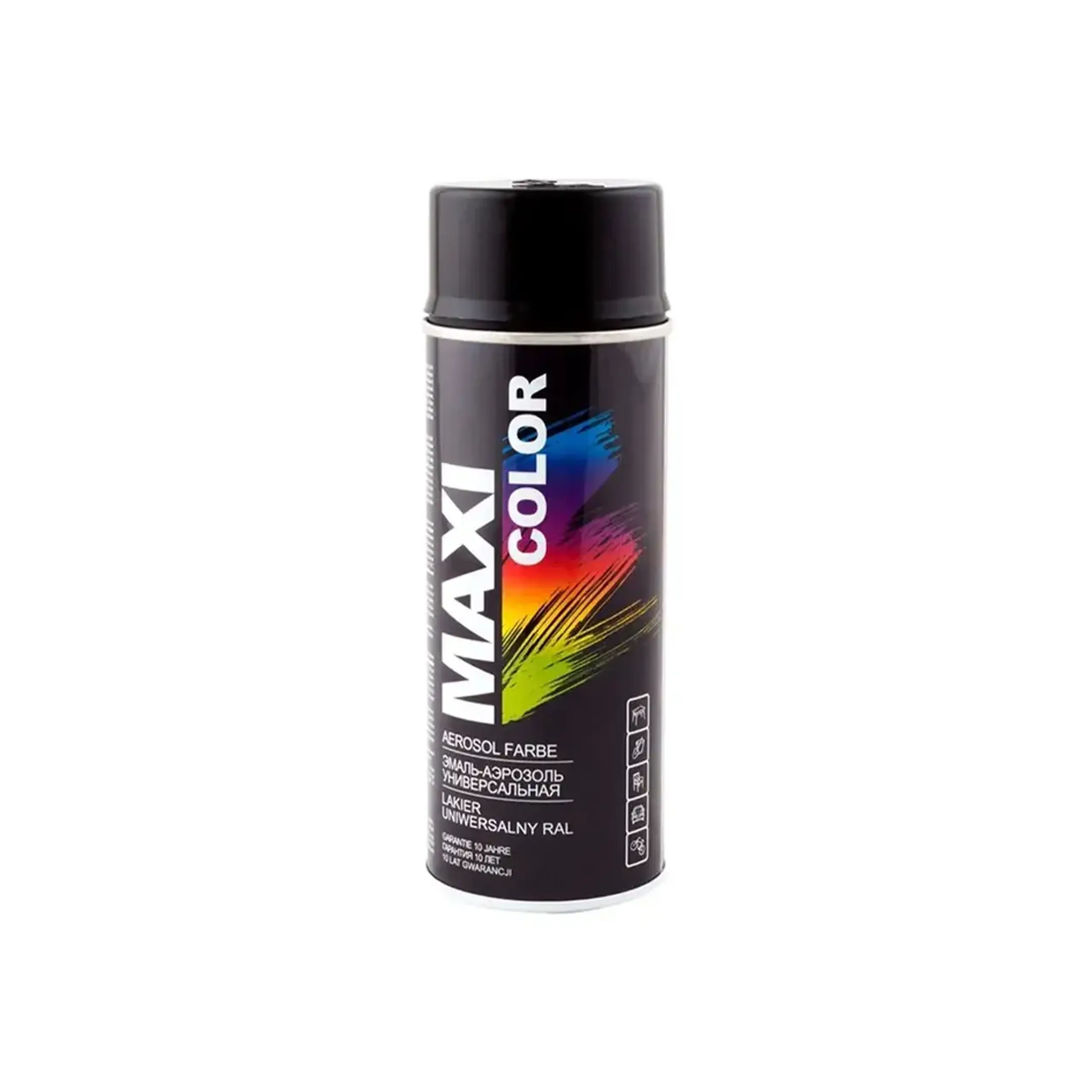 Vopsea pe bază de polimer negru lucios 400 ml MAXI COLOR - Tip RAL 9005