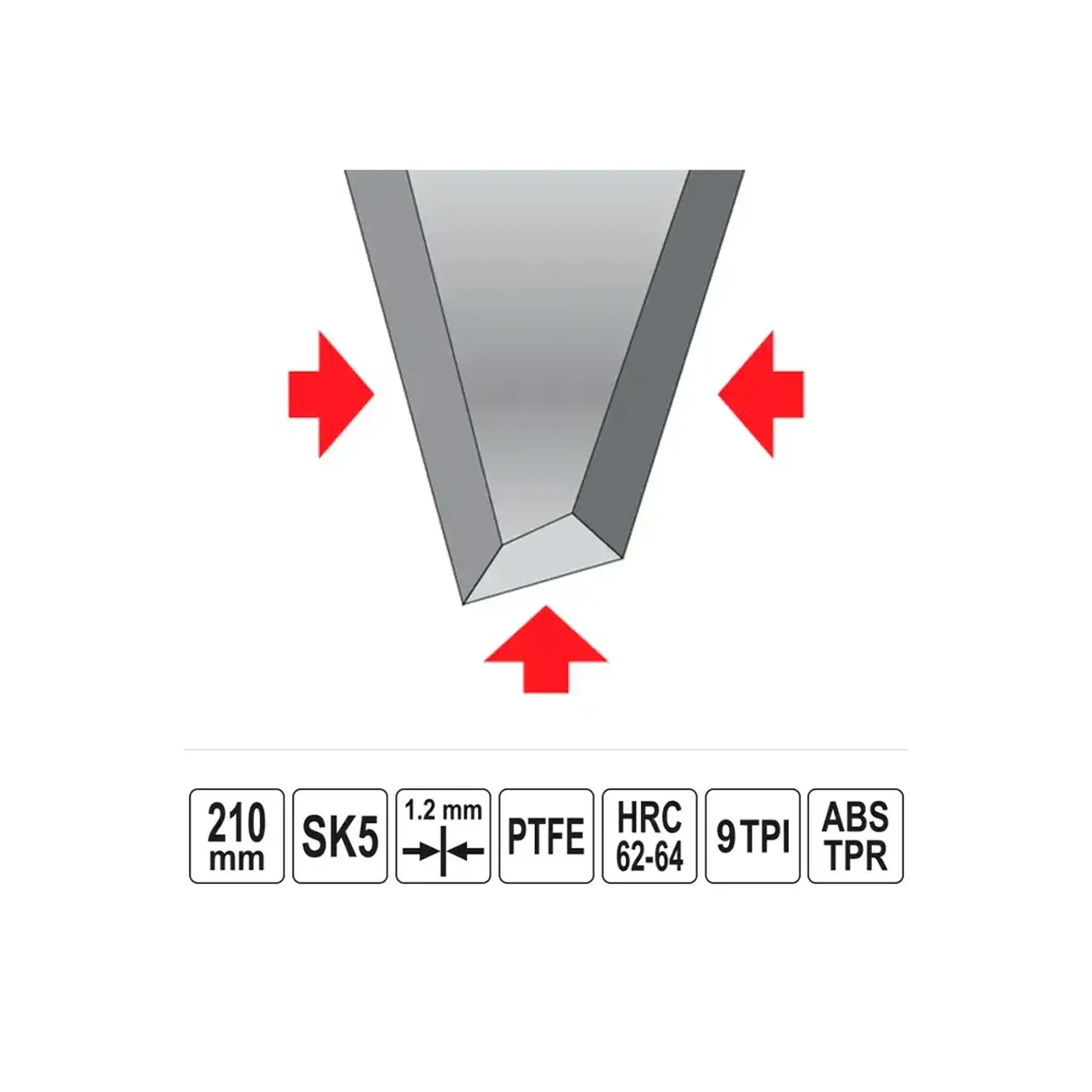 Ferăstrău pliant pentru grădină 210 mm Yato