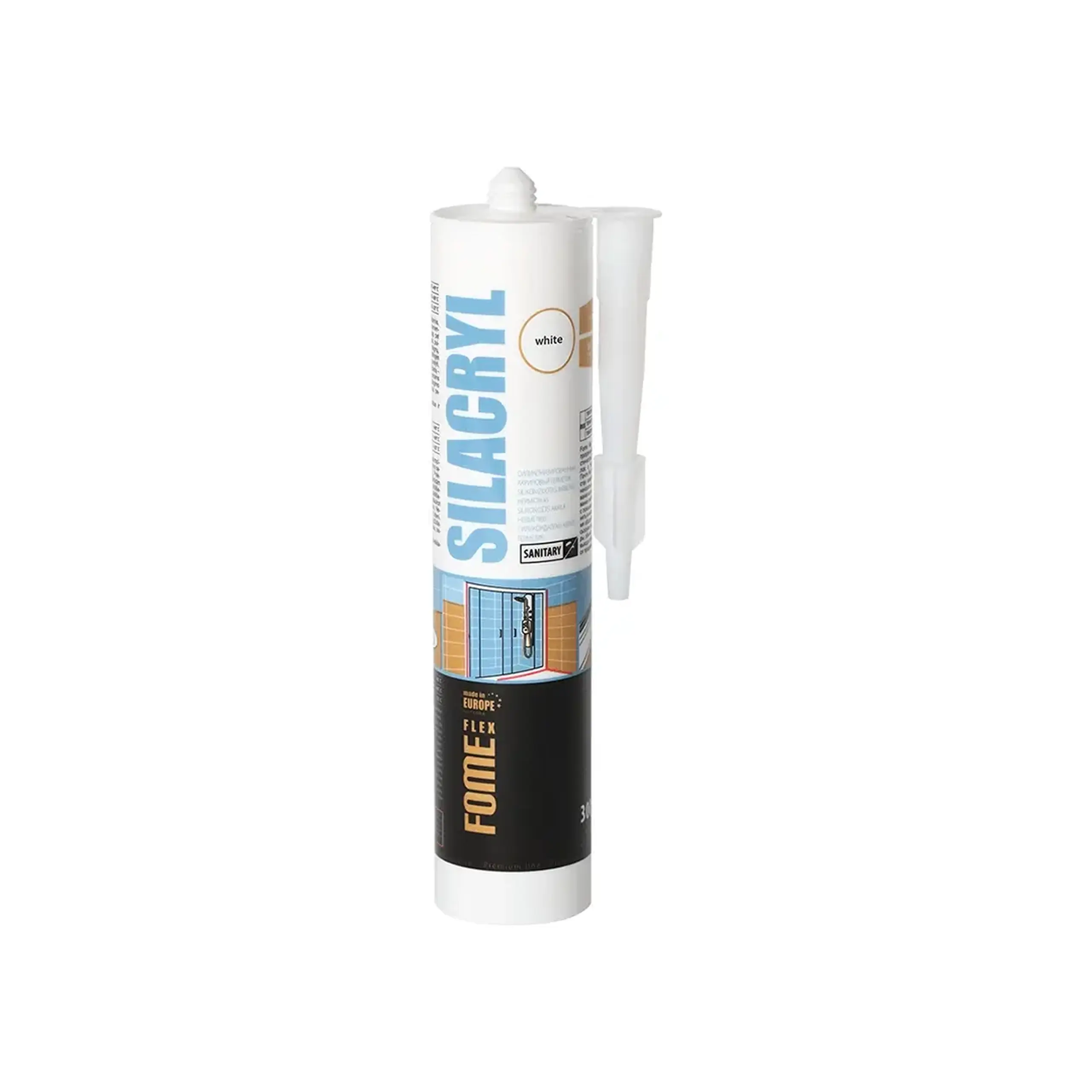 Ermetic acrilat SILACRYL 300 ml Alb Fome Flex