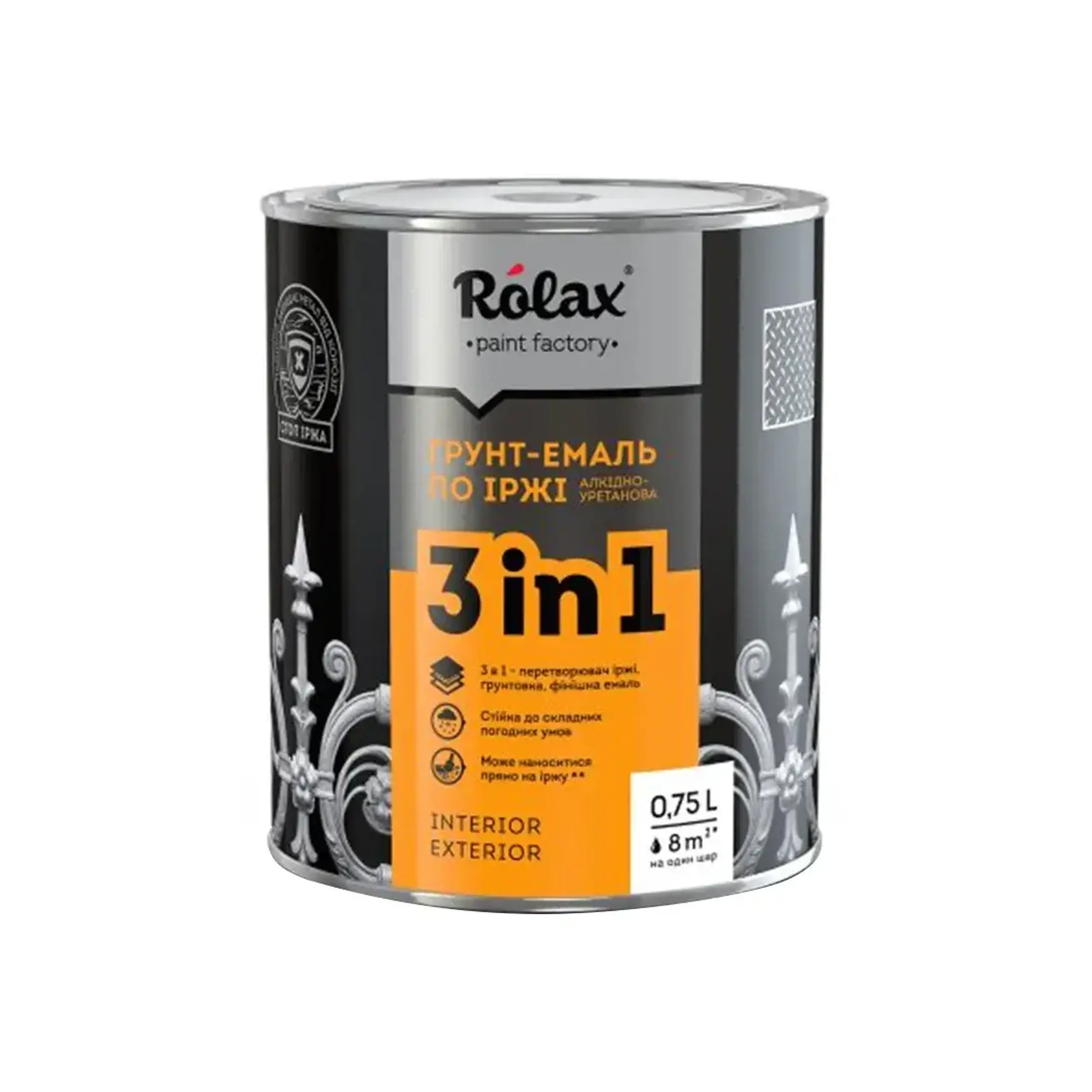 Grund-email pentru rugină 3 în1 Alb 0.75 l Rolax