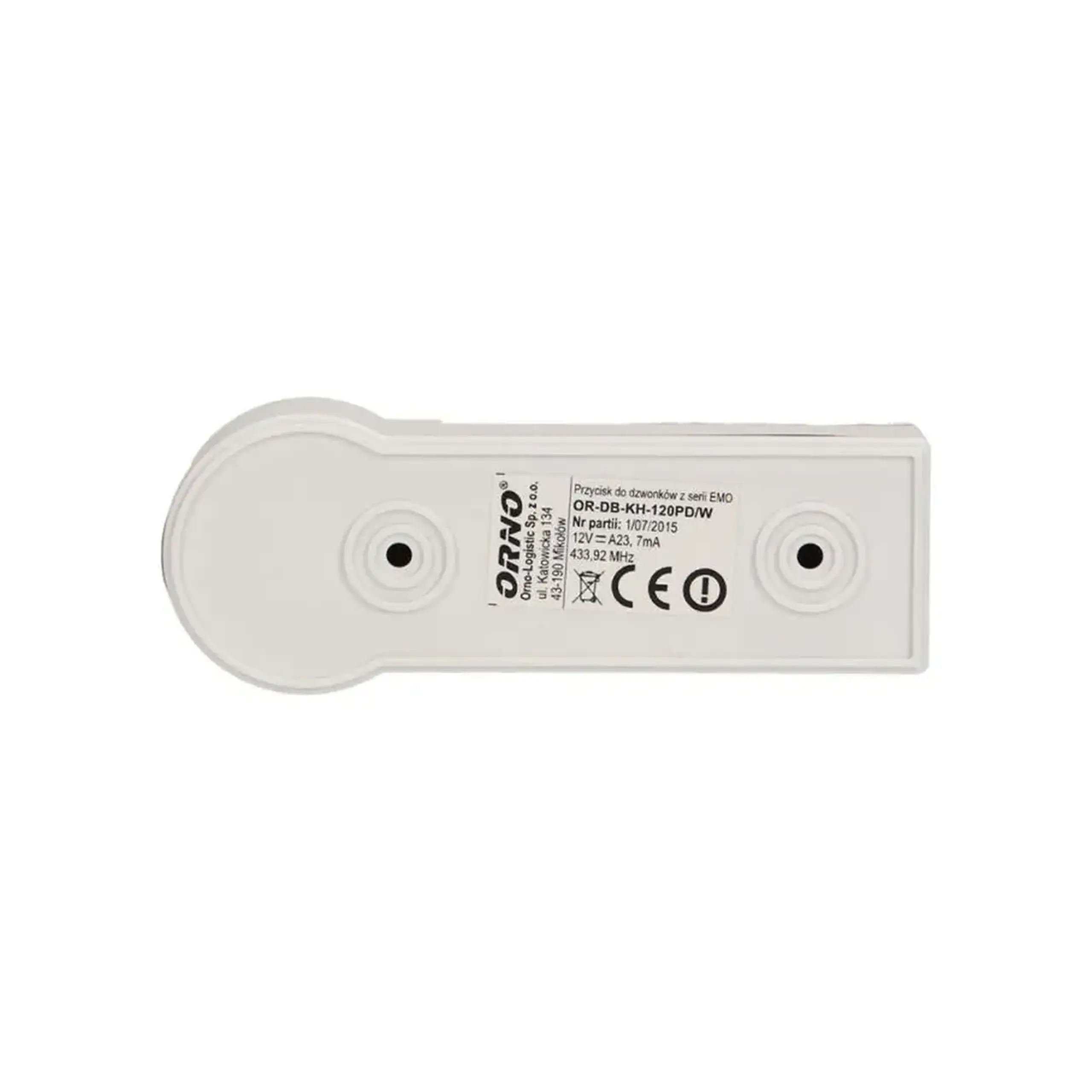 Buton sonerie 12 V IP44 ORNO