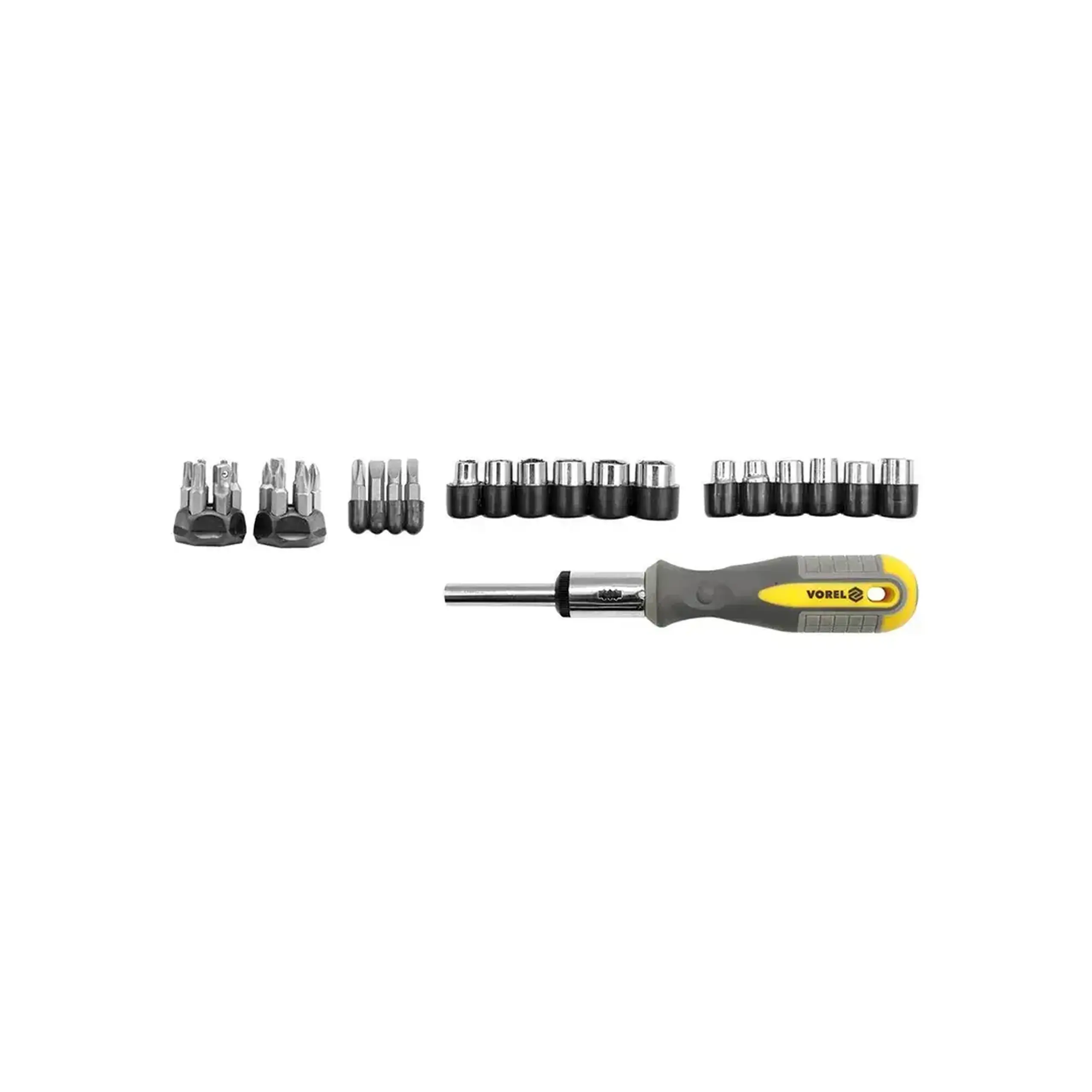 Set șurubelniță cu chlichet+ biți 29 buc. 1/4'' Vorel