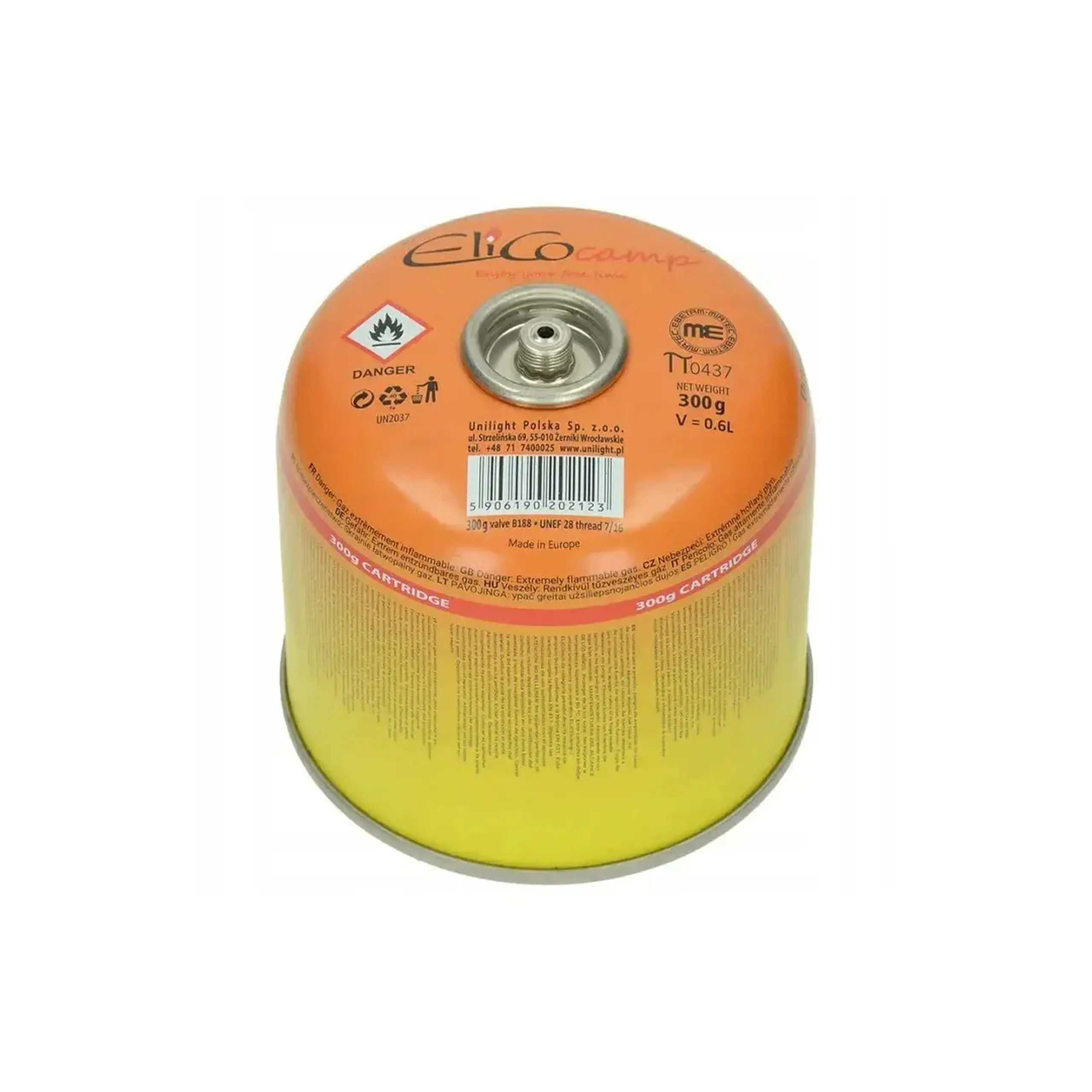 Cartuș/butelie cu conexiune filet 300 g propan/Butan ElicoCamp