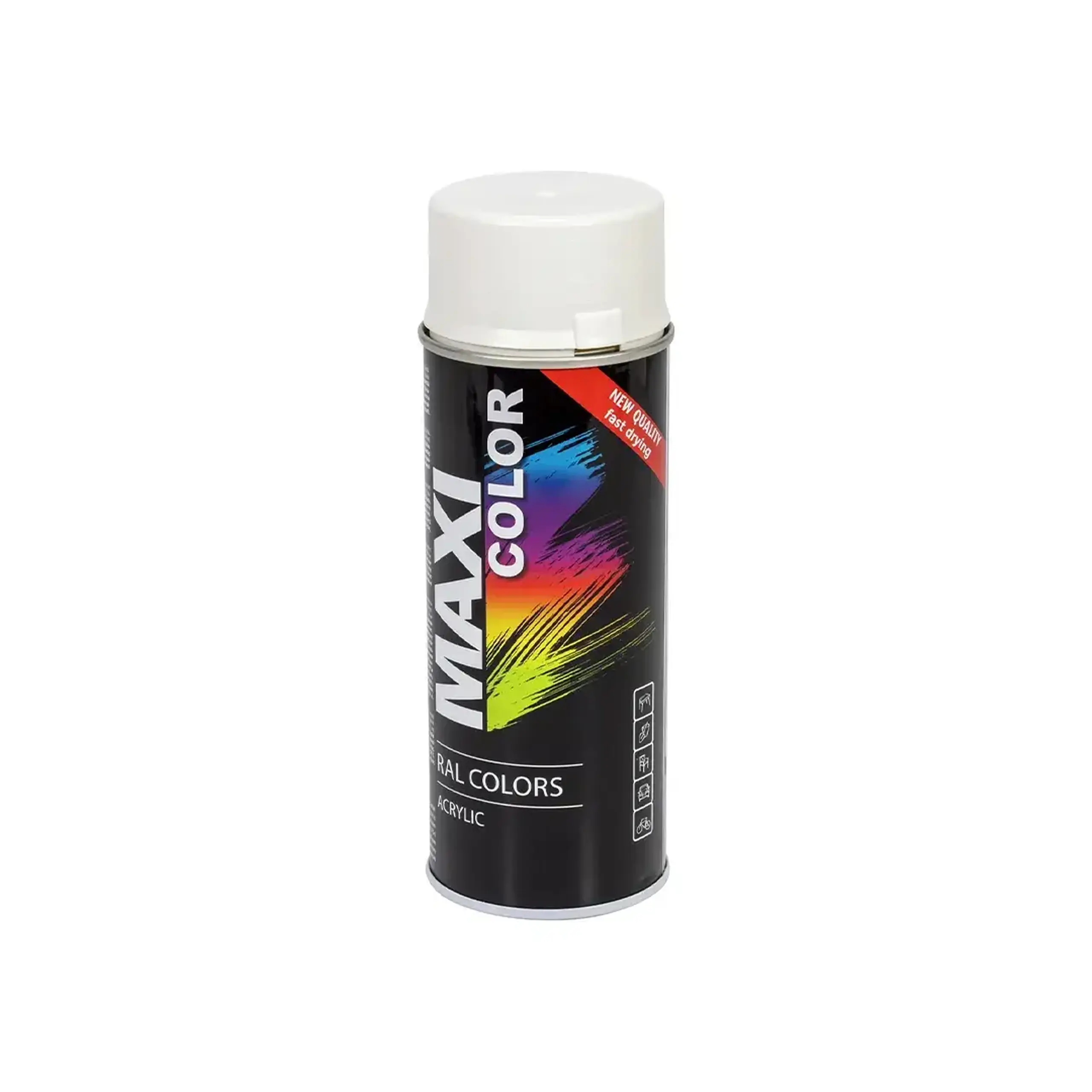 Vopsea pe bază de polimer alb lucios 400 ml MAXI COLOR
